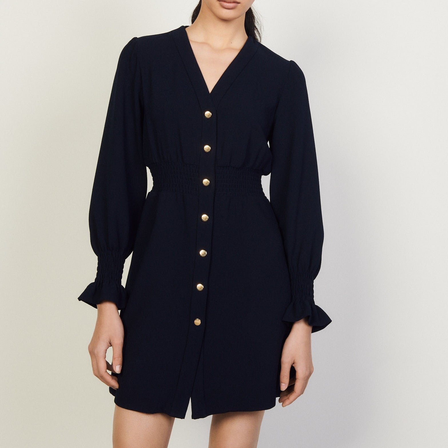 Robe à pressions et ceinture smockée Sandro seconde main