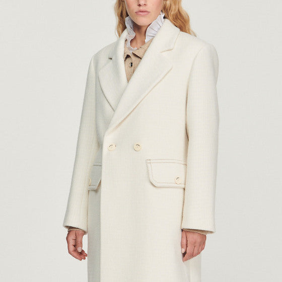 Manteau long à col large Sandro seconde main