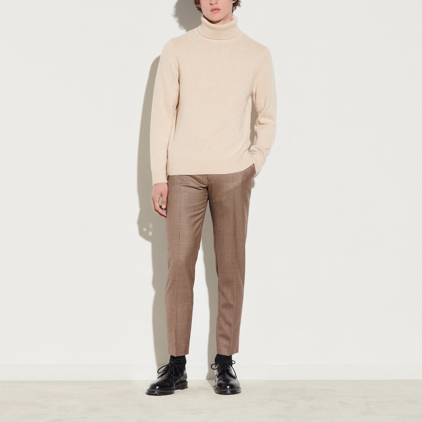 Pull à col roulé en laine et cachemire Sandro seconde main