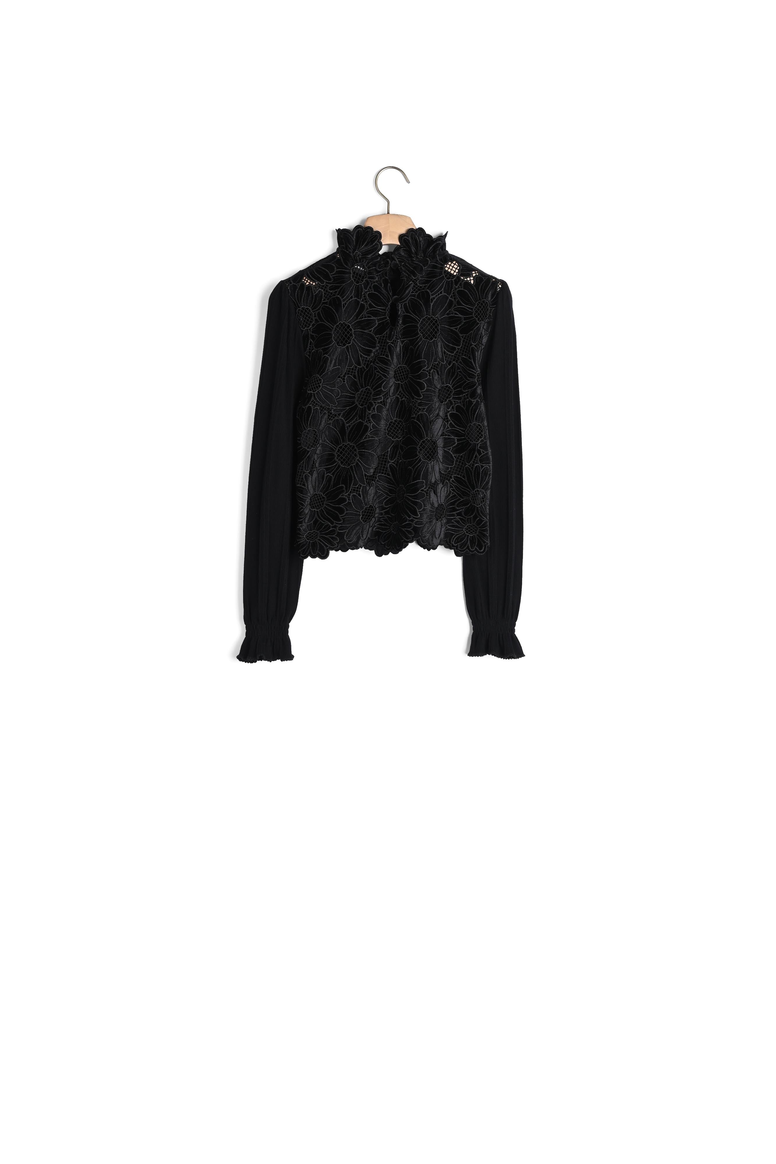 Top en guipure fleurie Sandro seconde main