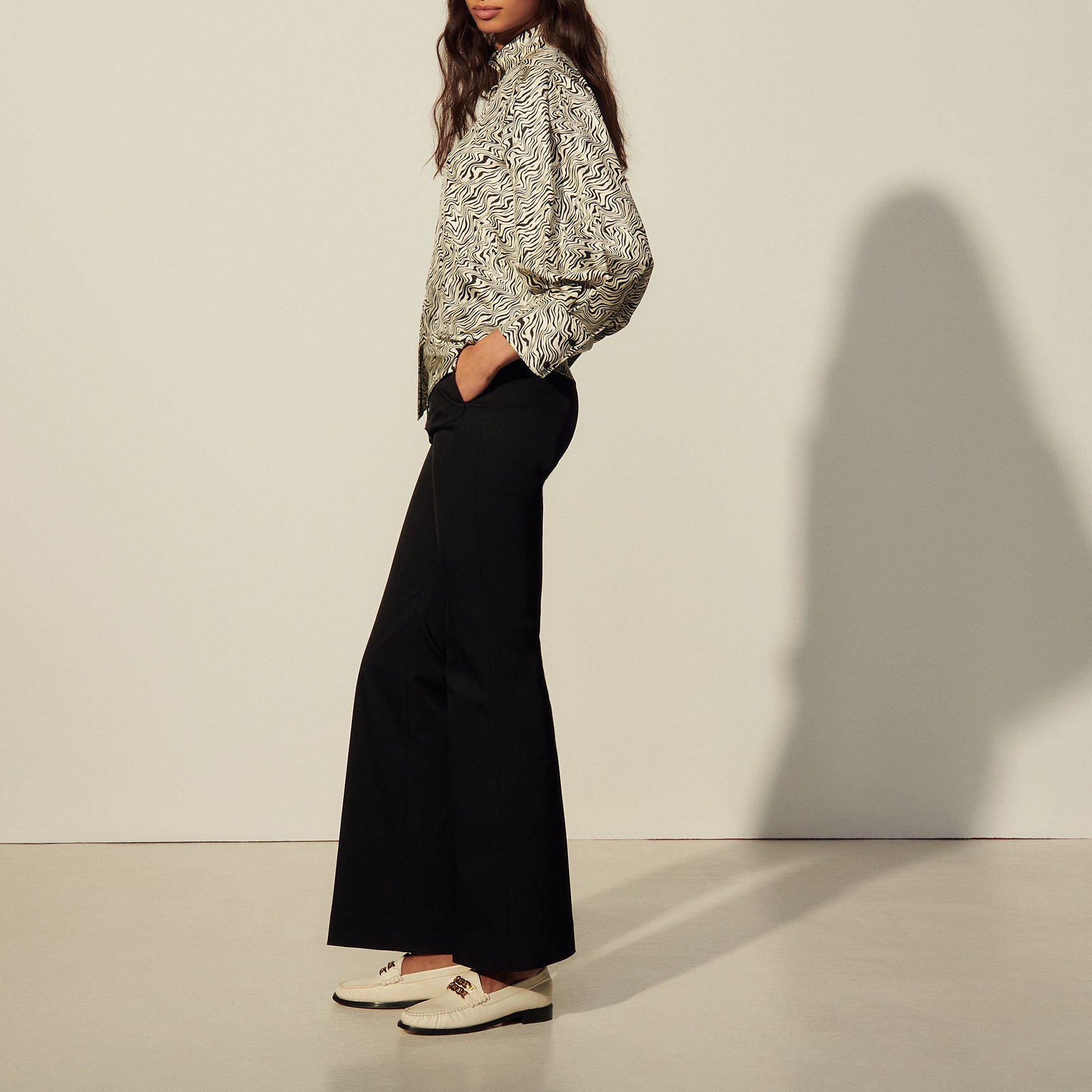 Chemise imprimée en soie Sandro seconde main