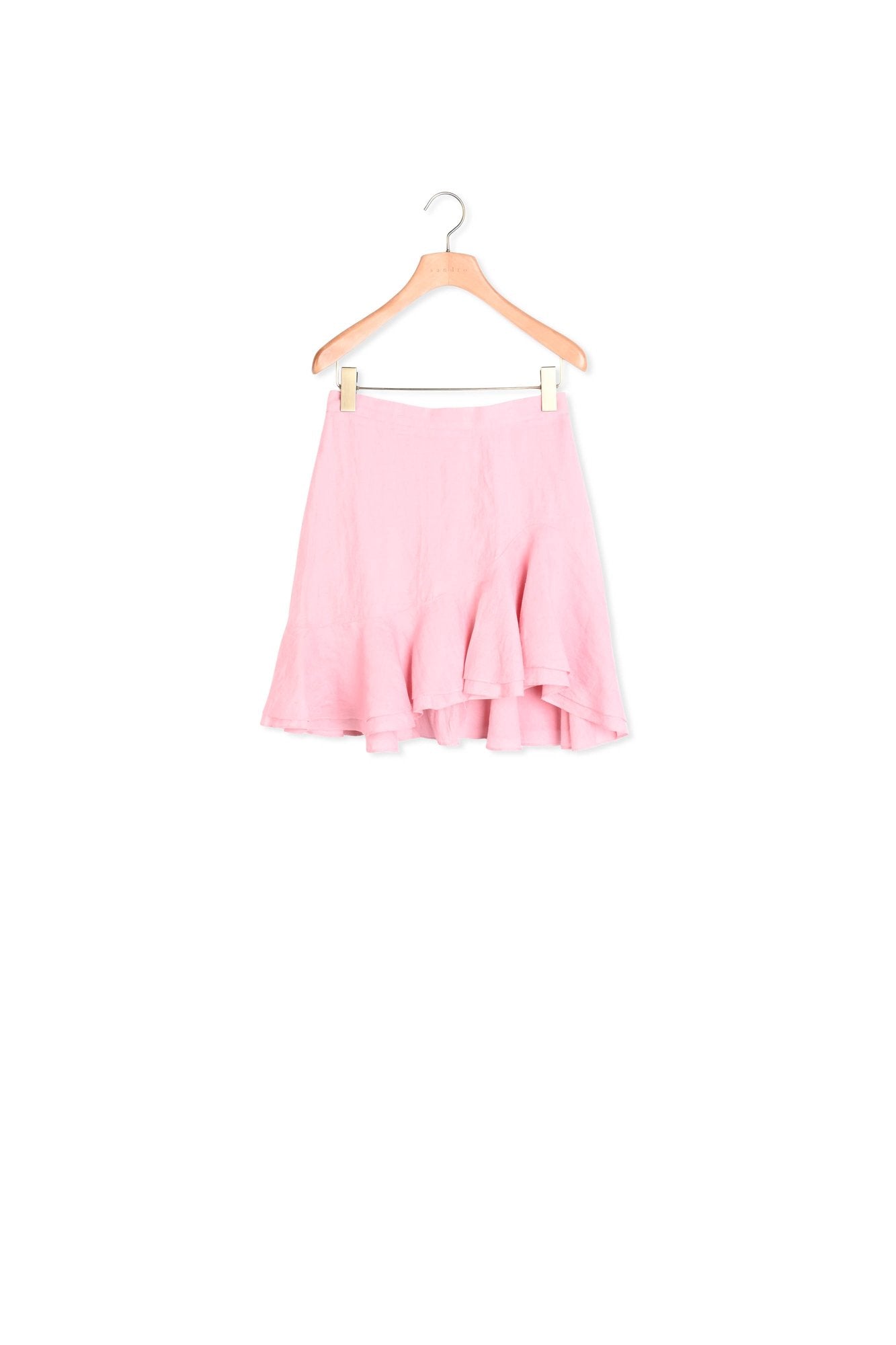 Jupe courte et asymétrique à volants Sandro seconde main