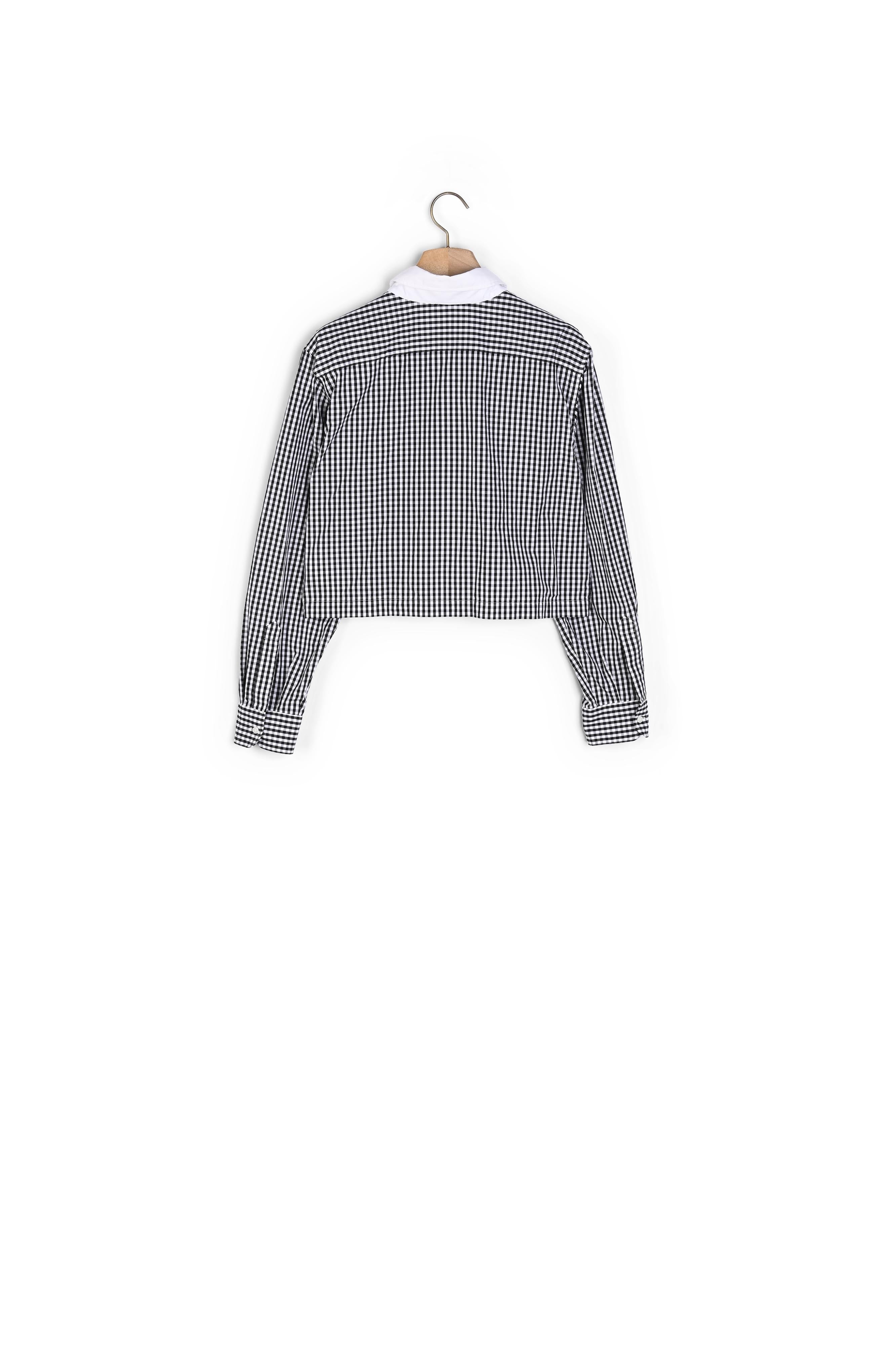 Chemise courte à plastron strassé Sandro seconde main