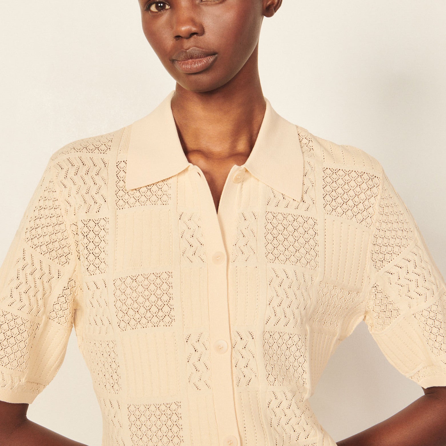 Chemise en Maille pointelle Sandro seconde main