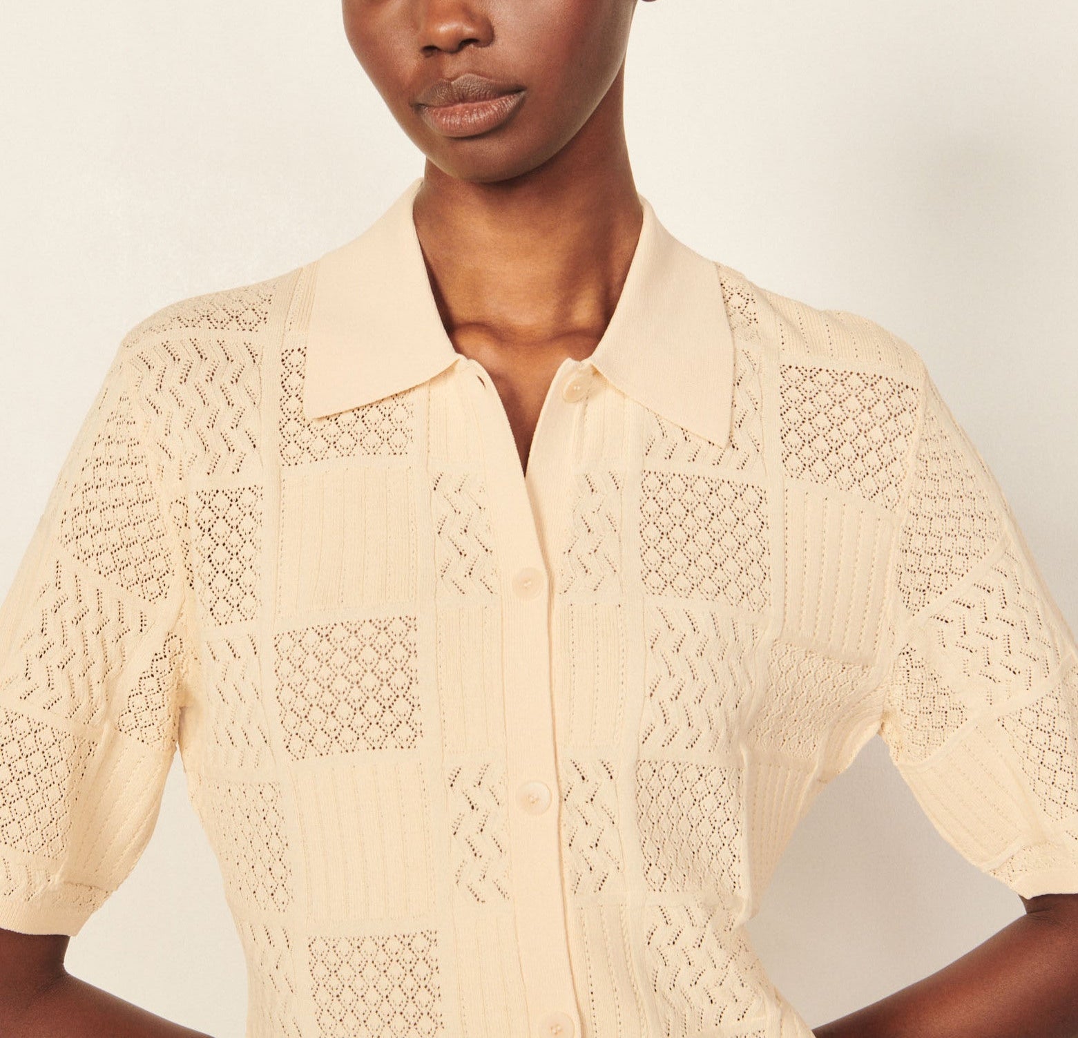 Chemise en Maille pointelle Sandro seconde main