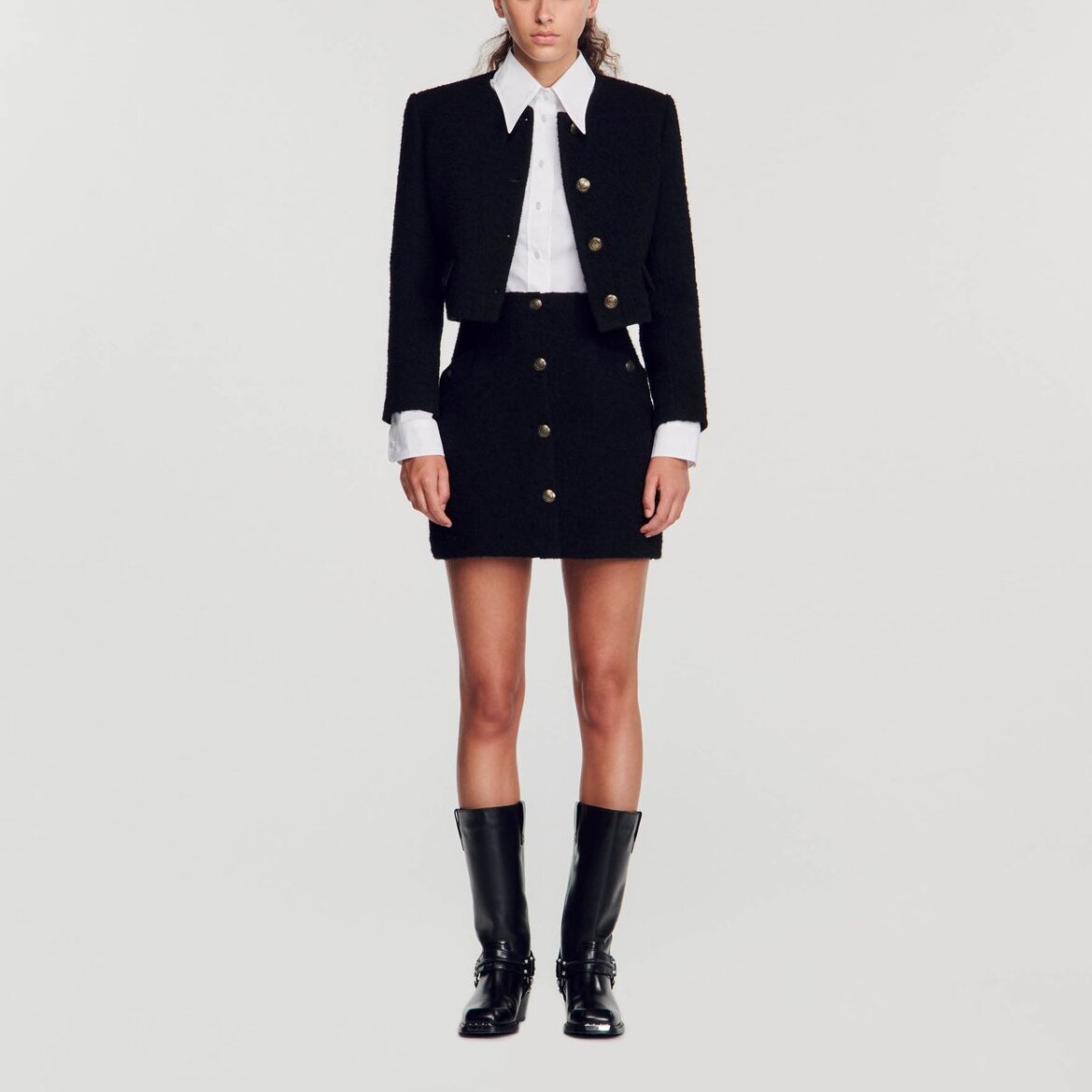 Jupe courte à boutons Sandro seconde main