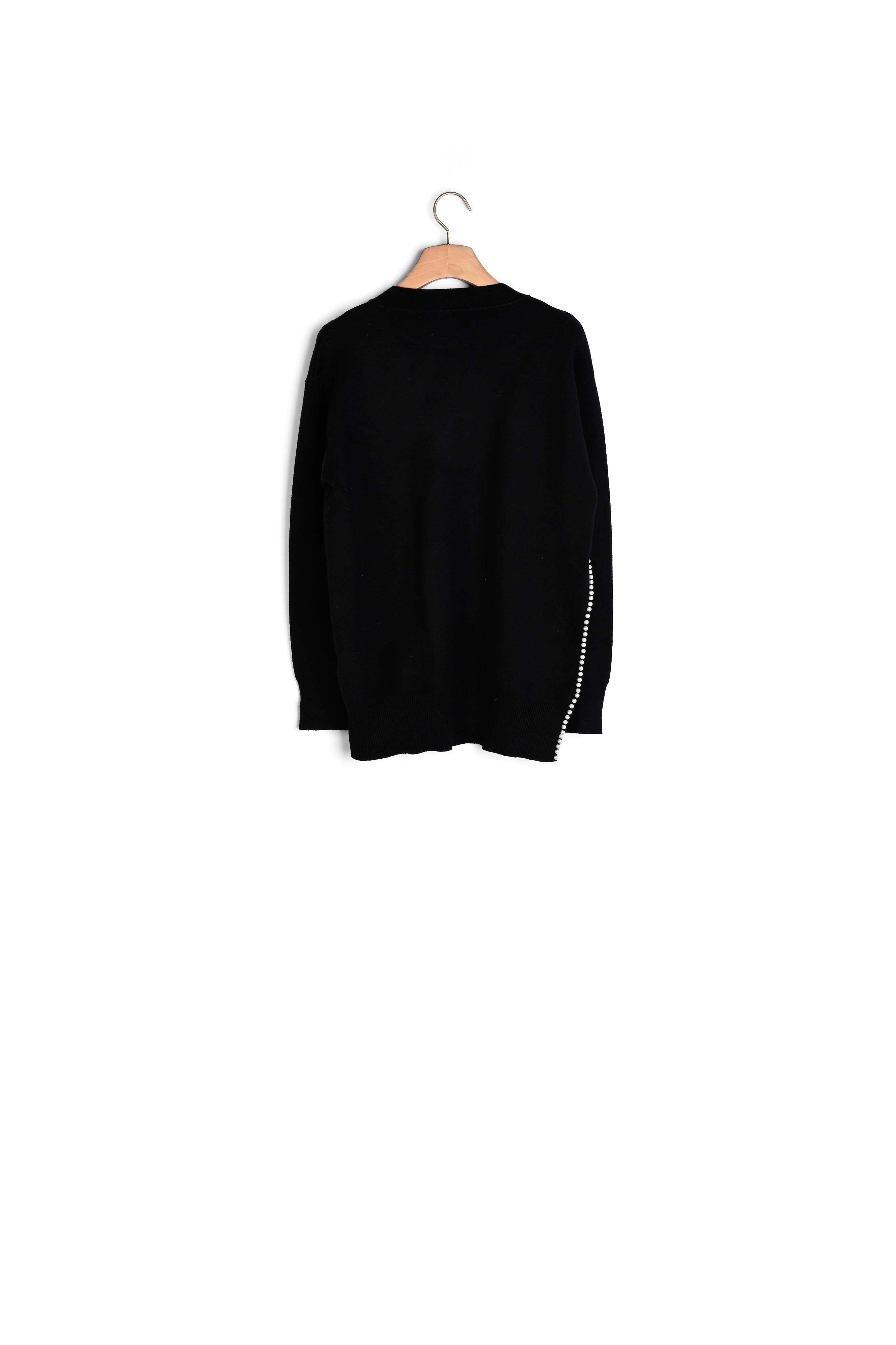 Pull avec une fente brodée de perles Sandro seconde main