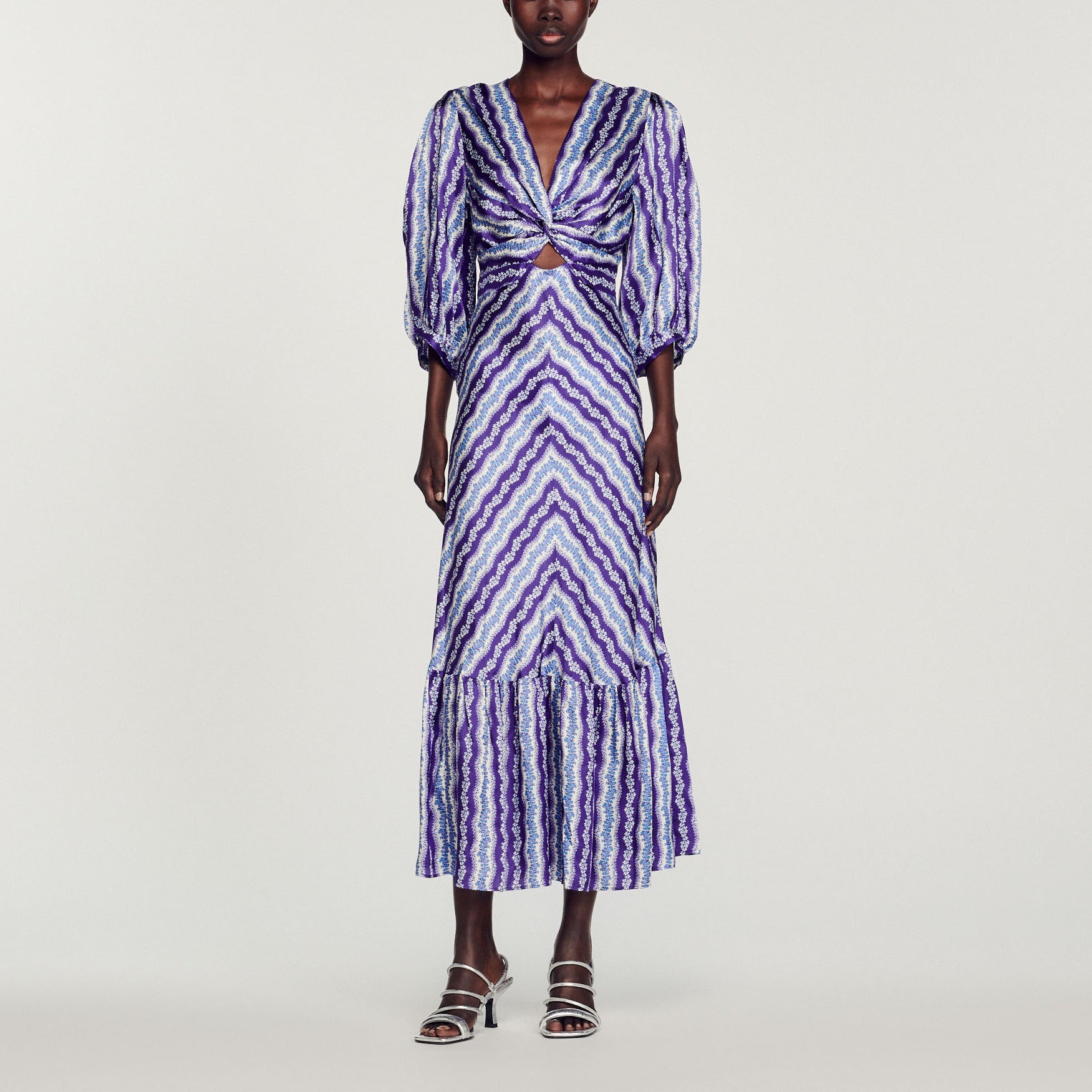 Robe torsadée imprimé fleuri Sandro seconde main