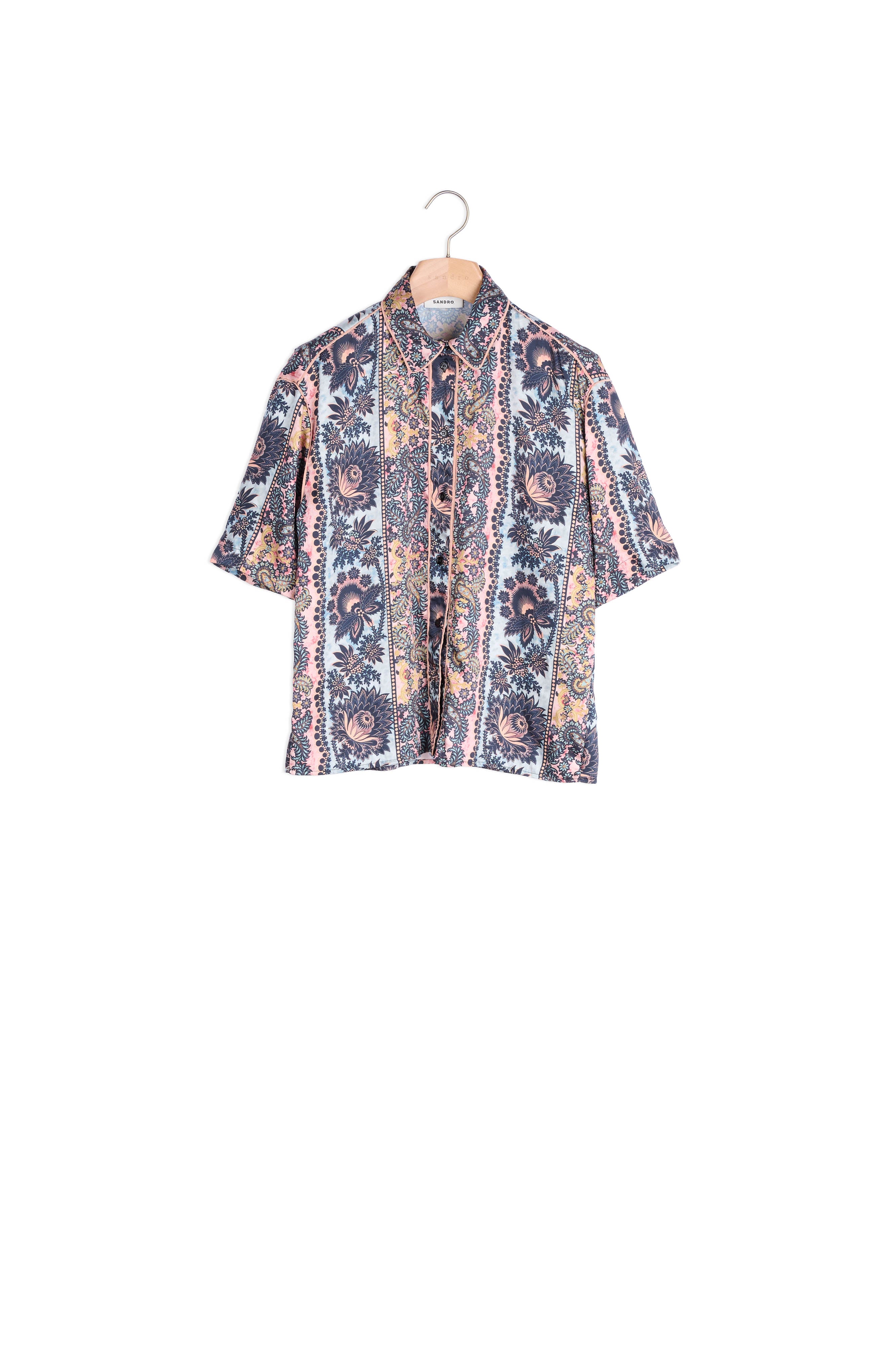 Chemise fluide imprimé tie&dye baroque Sandro seconde main