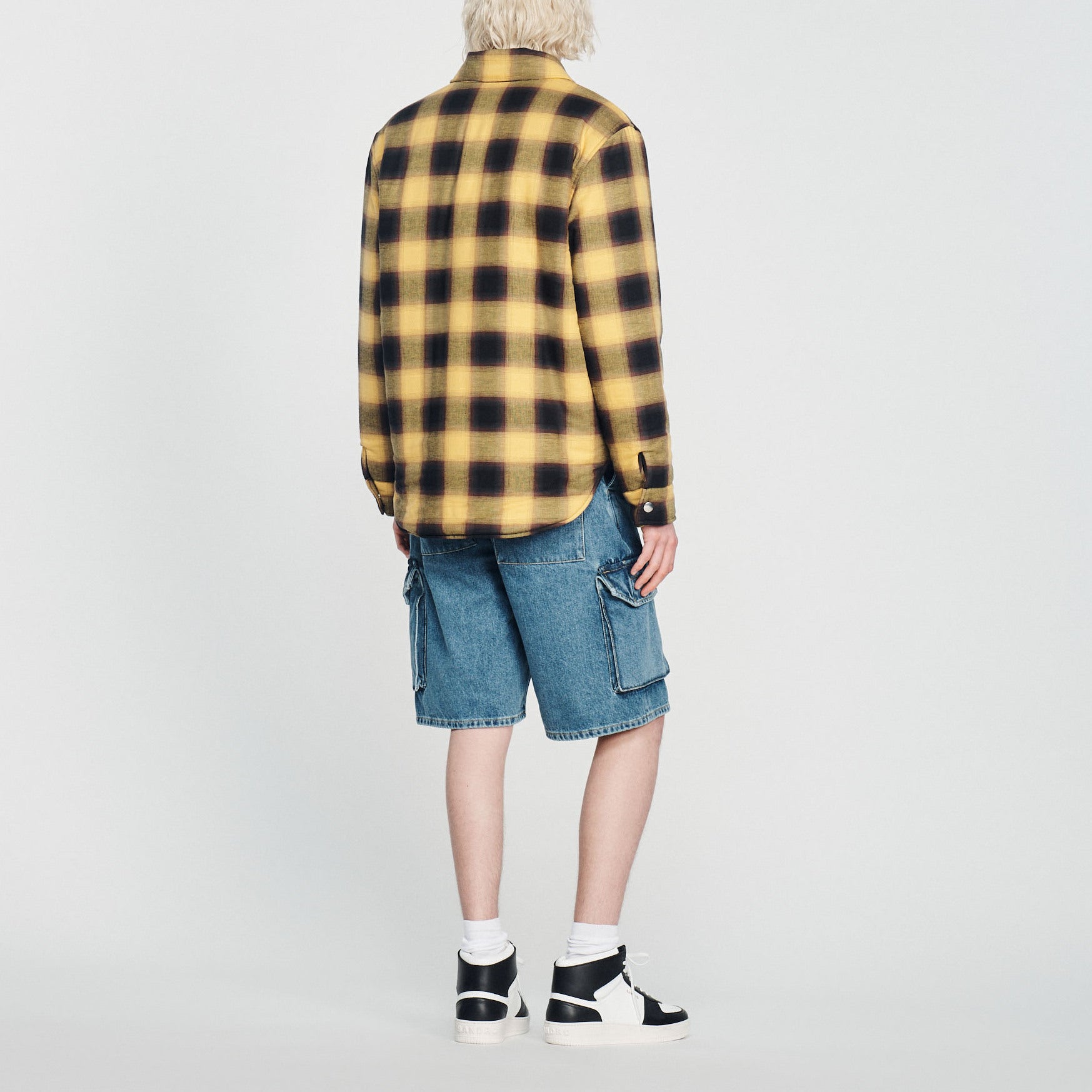 Blouson matelassé à carreaux Sandro seconde main