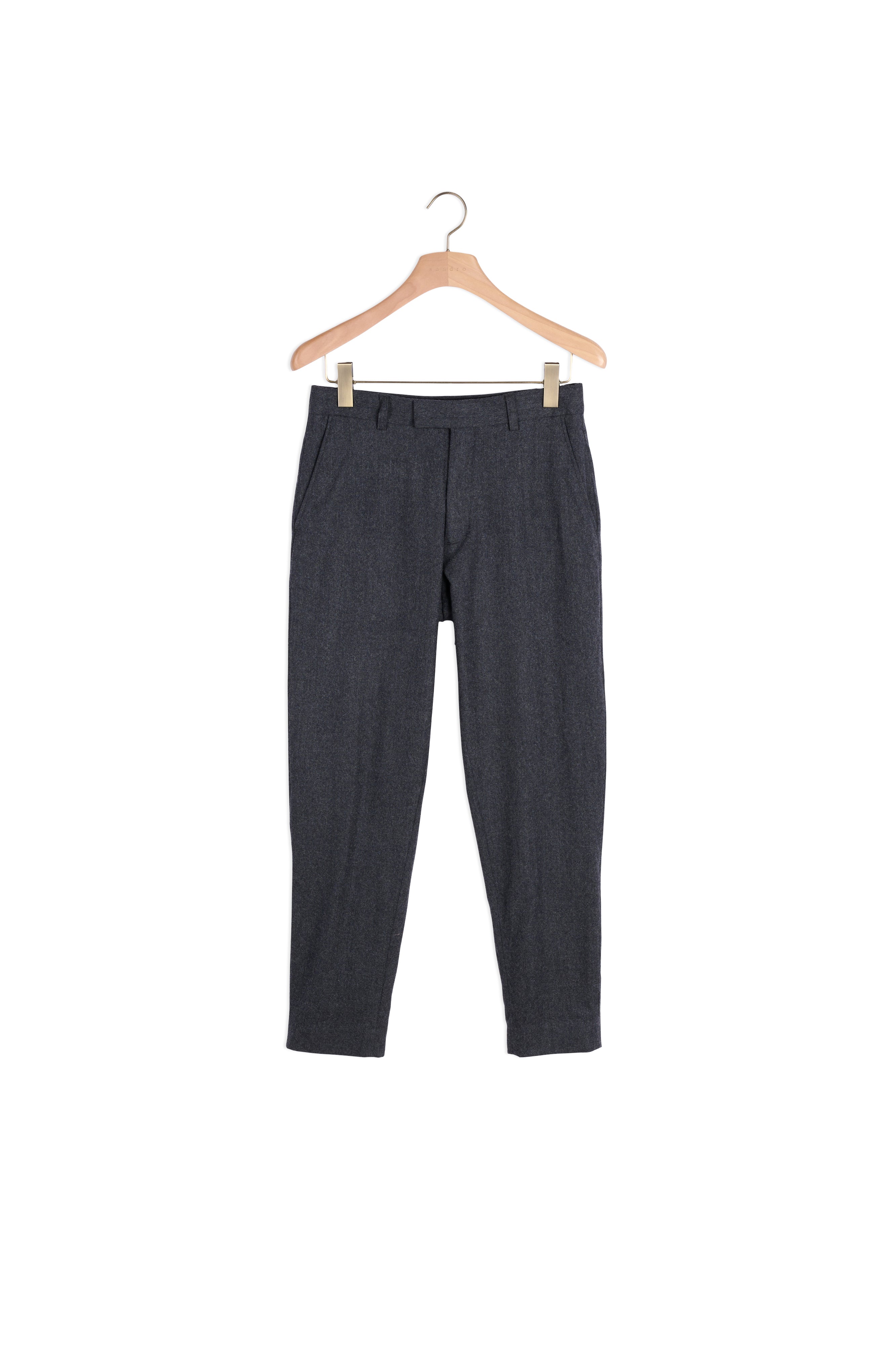 Pantalon en flanelle coupe carotte Sandro seconde main
