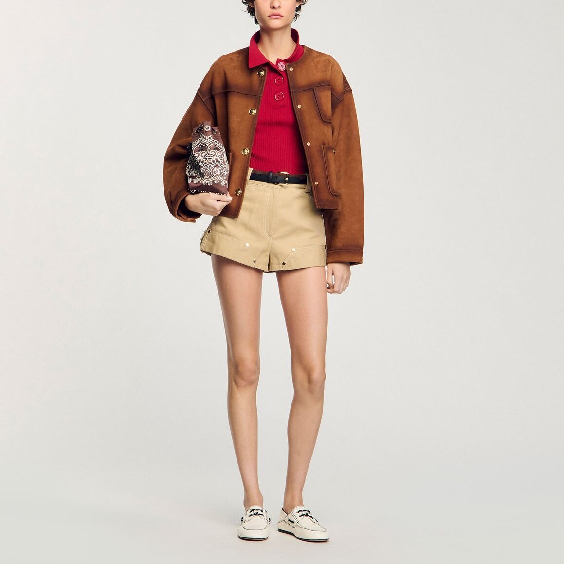 Polo en maille côtelée Sandro seconde main