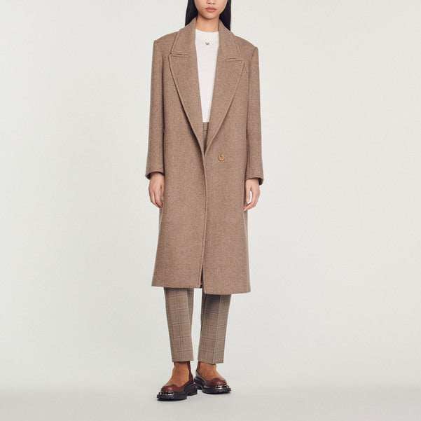 Manteau long en laine mélangée Sandro seconde main