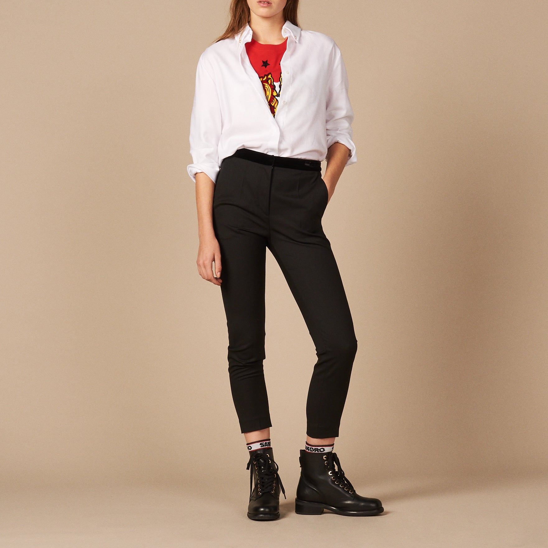 Pantalon de costume droit Sandro seconde main