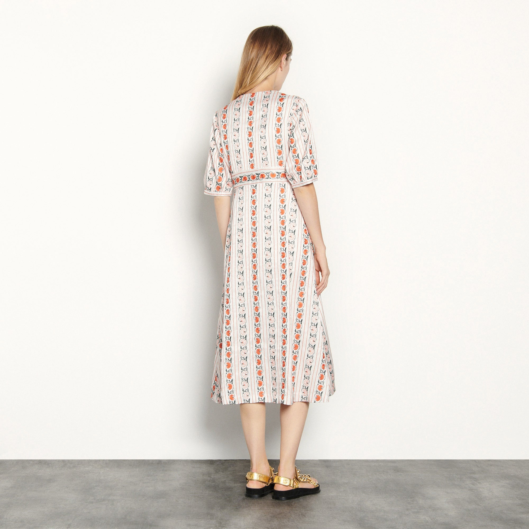 Robe longue en broderie Sandro seconde main