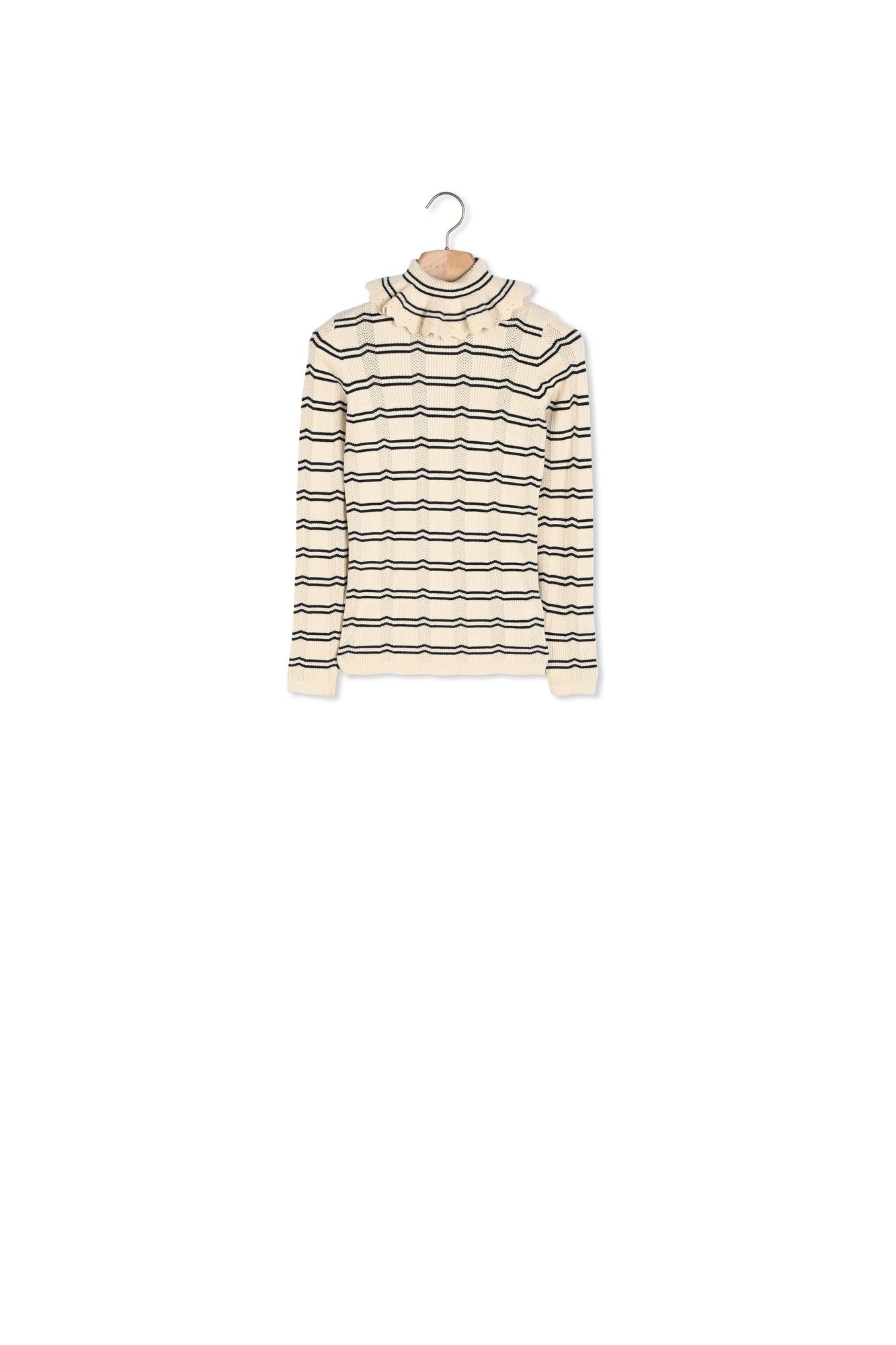 Pull col roulé à rayures Sandro seconde main