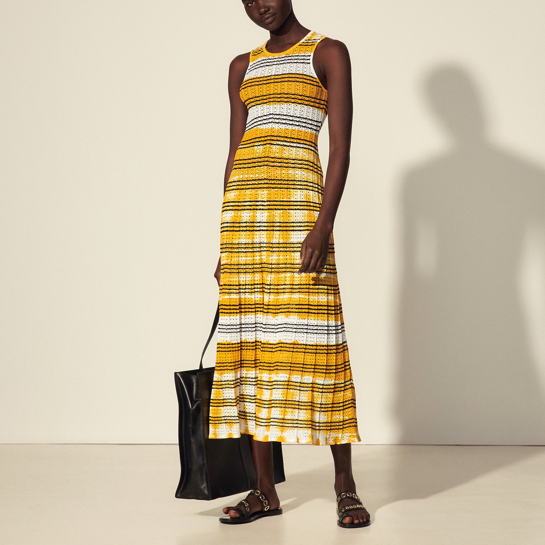 Robe longue rayée et tie & dye Sandro seconde main