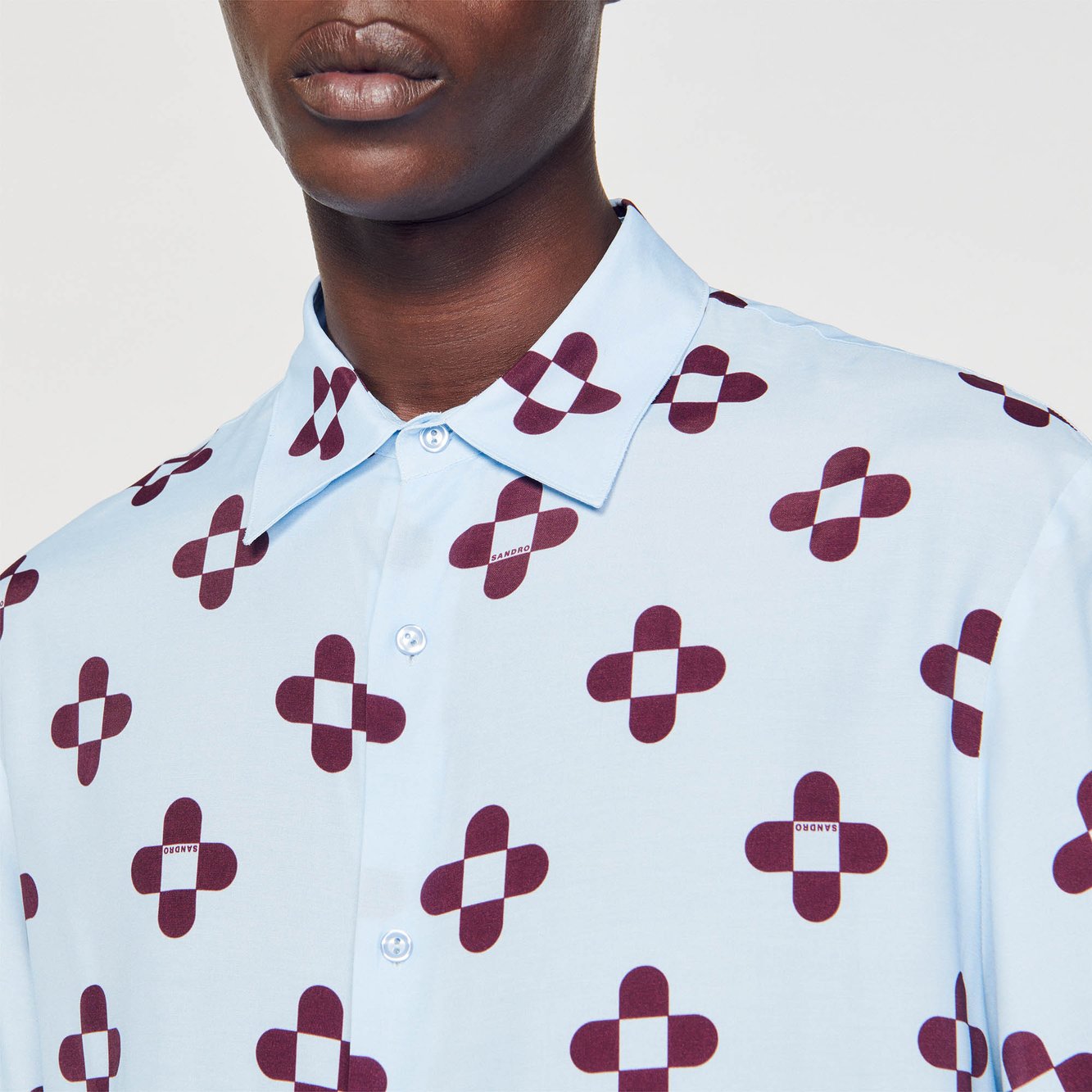 Chemise Cross Flower manches courtes Sandro seconde main