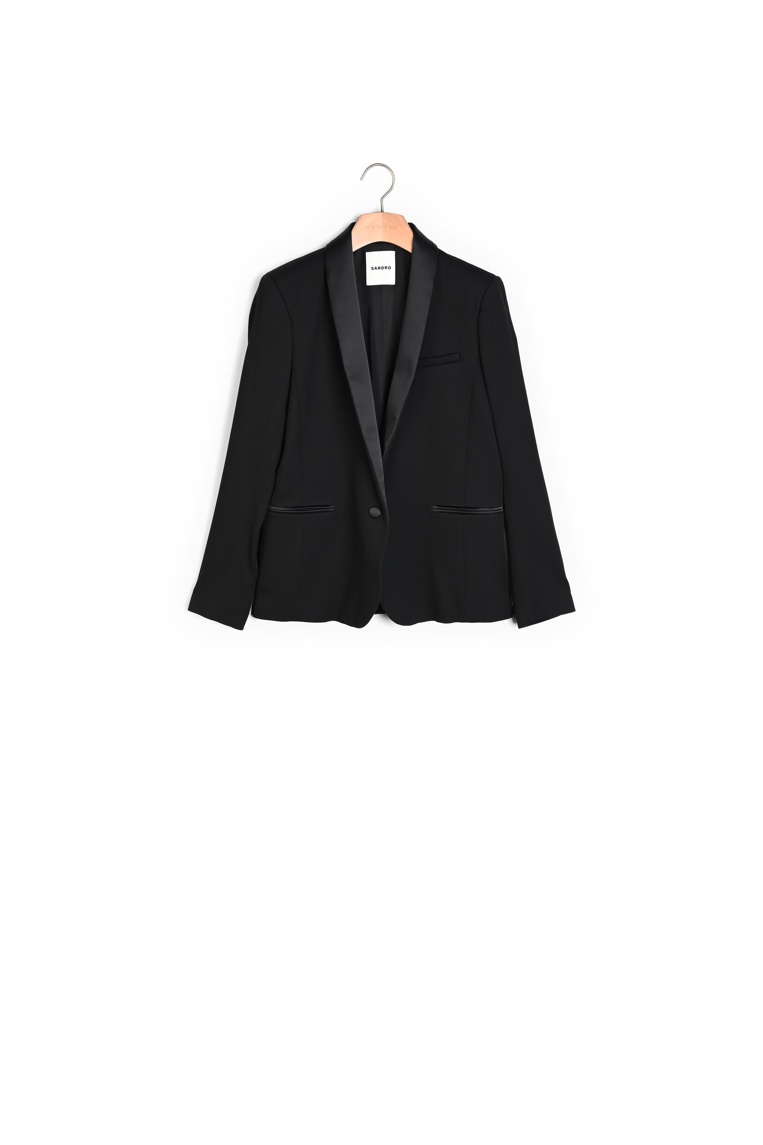 Veste de smoking à empiècement satin Sandro seconde main