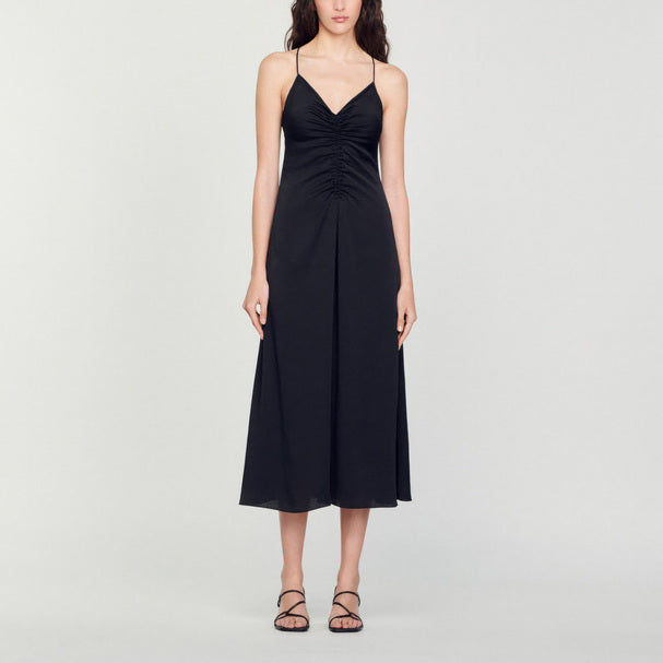 Robe longue à fines bretelles Sandro seconde main