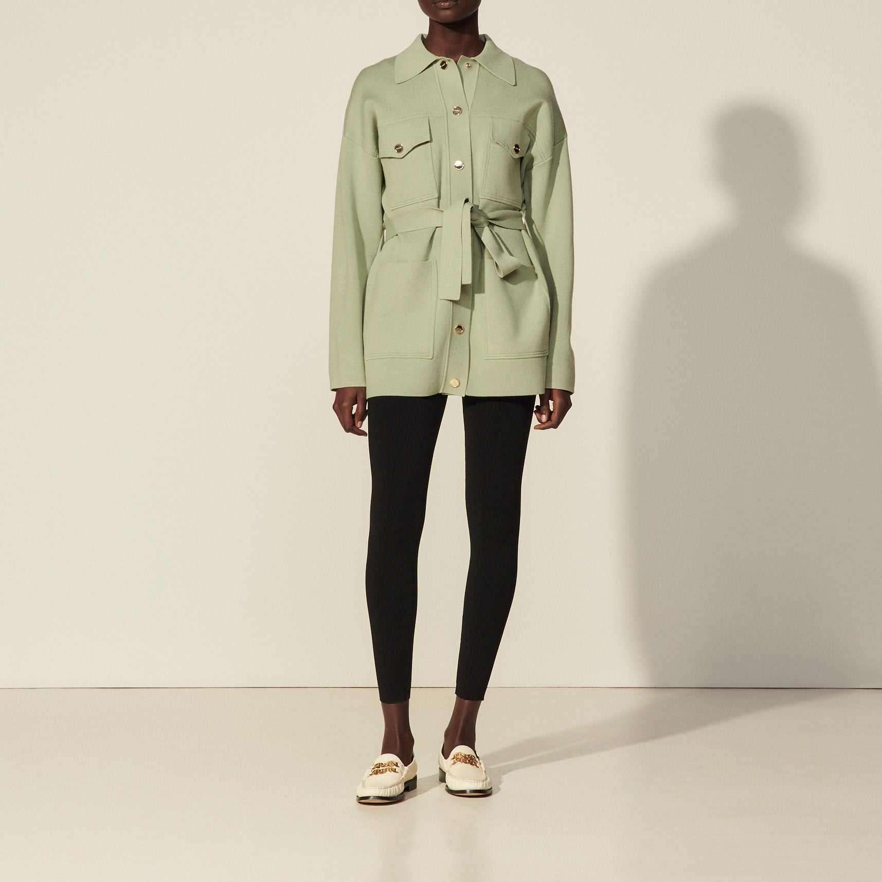 Cardi-coat oversize ceinturé Sandro seconde main