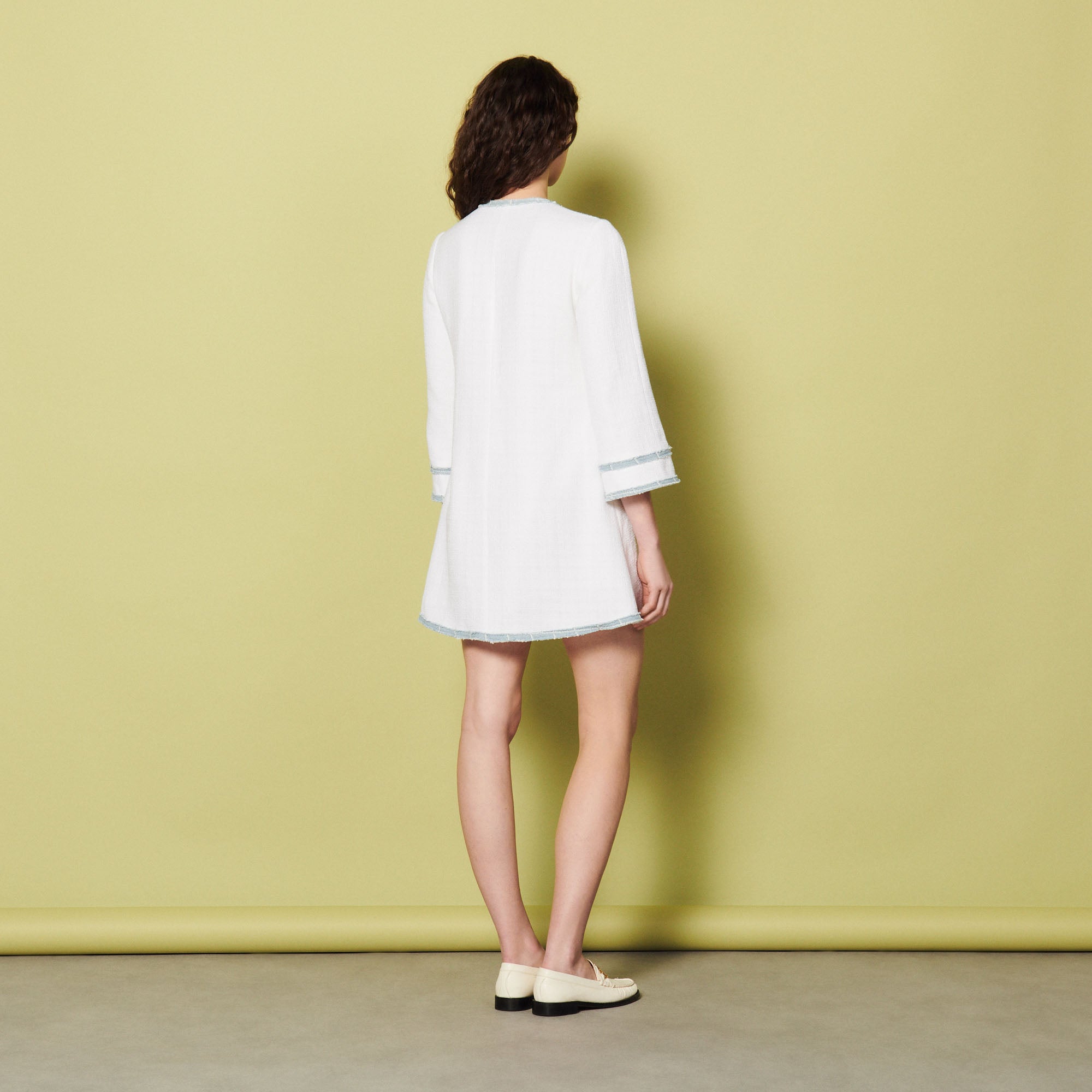 Robe courte en tweed Sandro seconde main