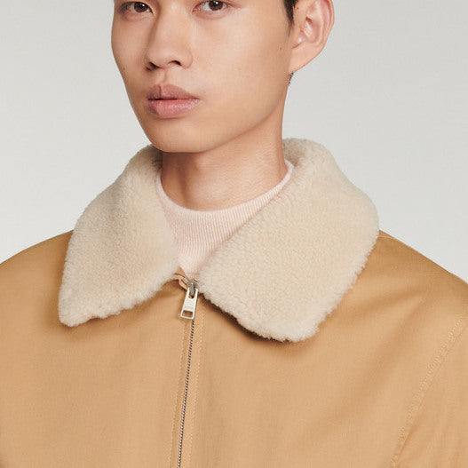 Blouson col mouton amovible Sandro seconde main