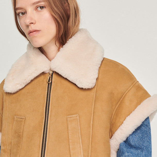 Peau lainée sans manches Sandro seconde main