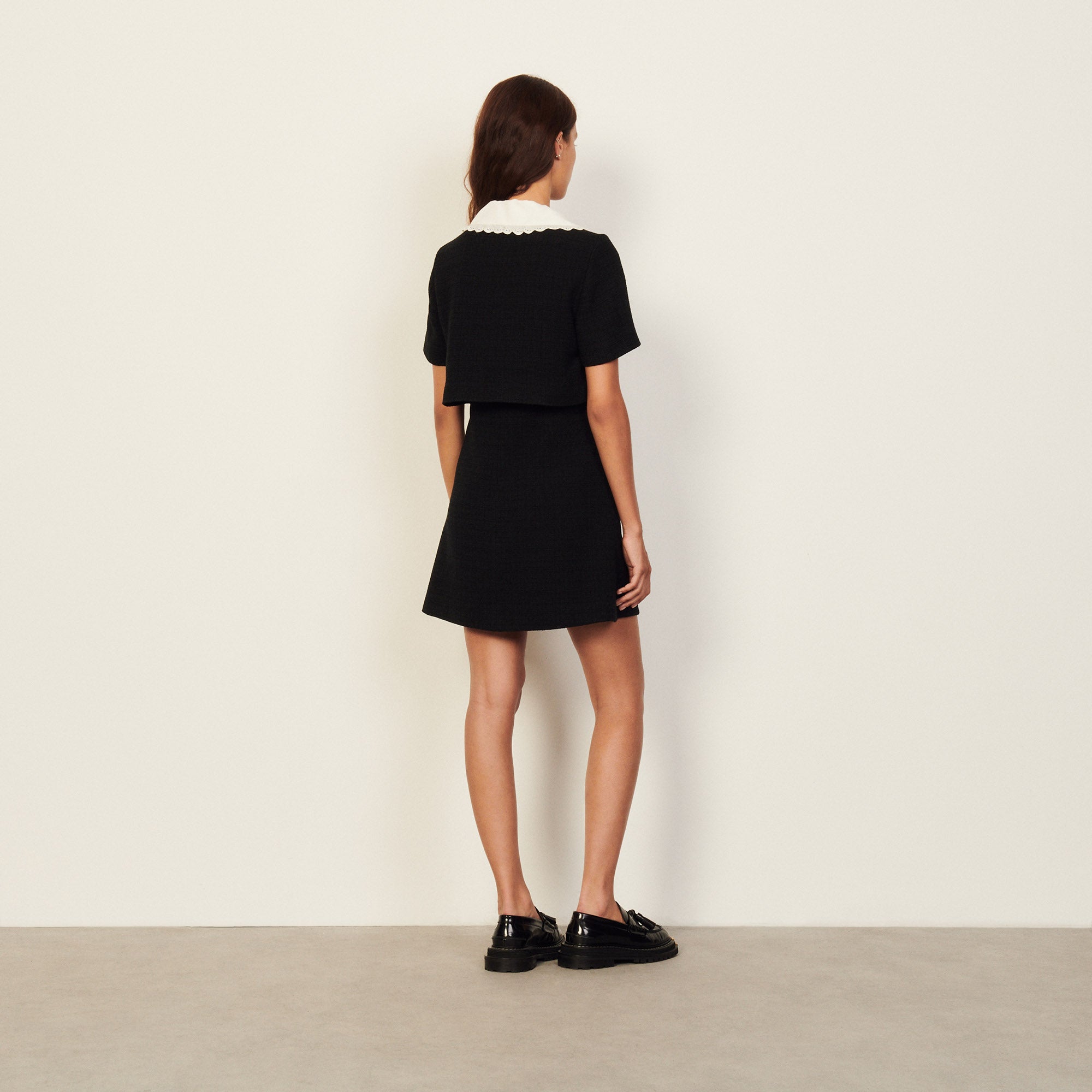 Robe courte en tweed Sandro seconde main