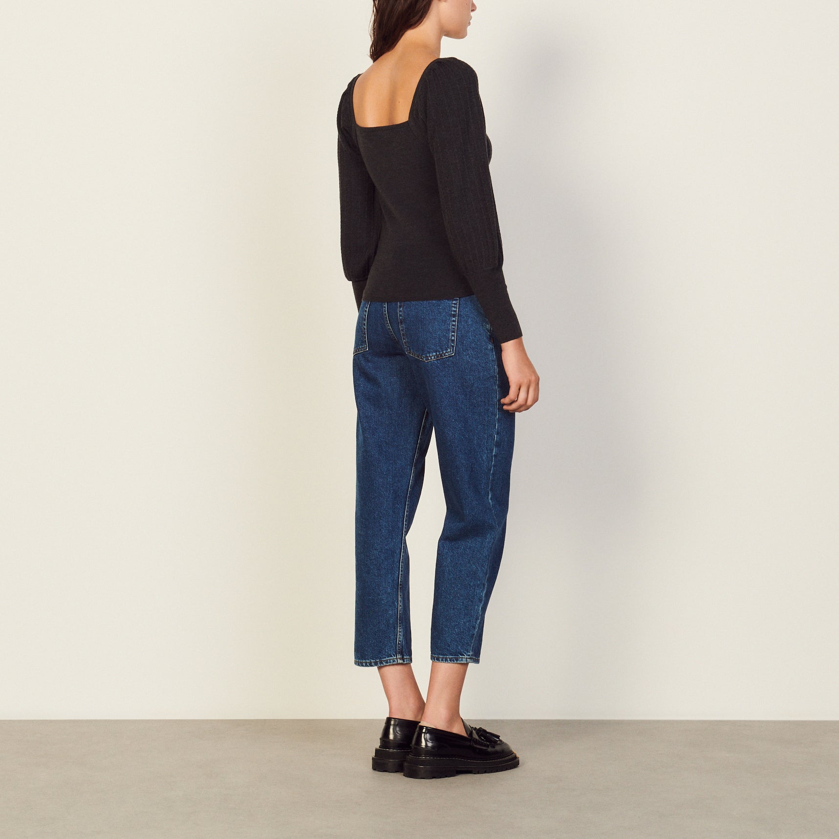 Pull Gris Foncé Sandro seconde main