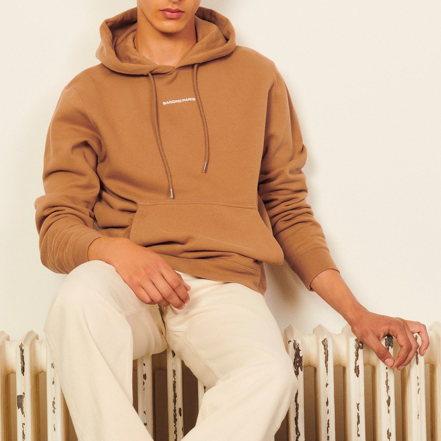 Sweat hoodie avec broderie logo Sandro seconde main