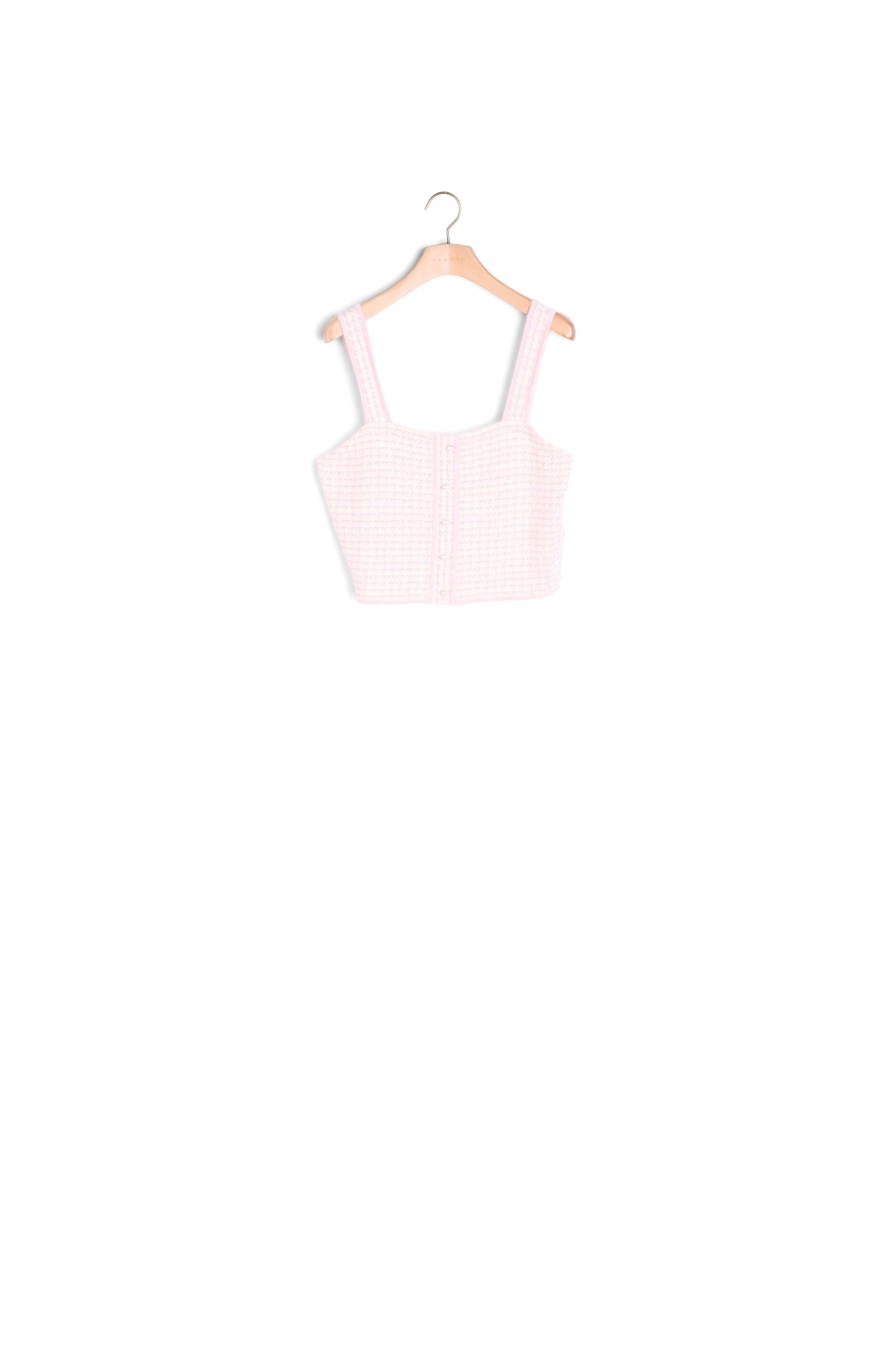 Top court en tweed fantaisie Sandro seconde main