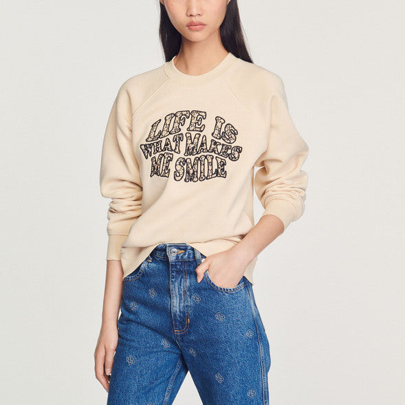 Sweat Life is What Makes Me Smile Sandro seconde main