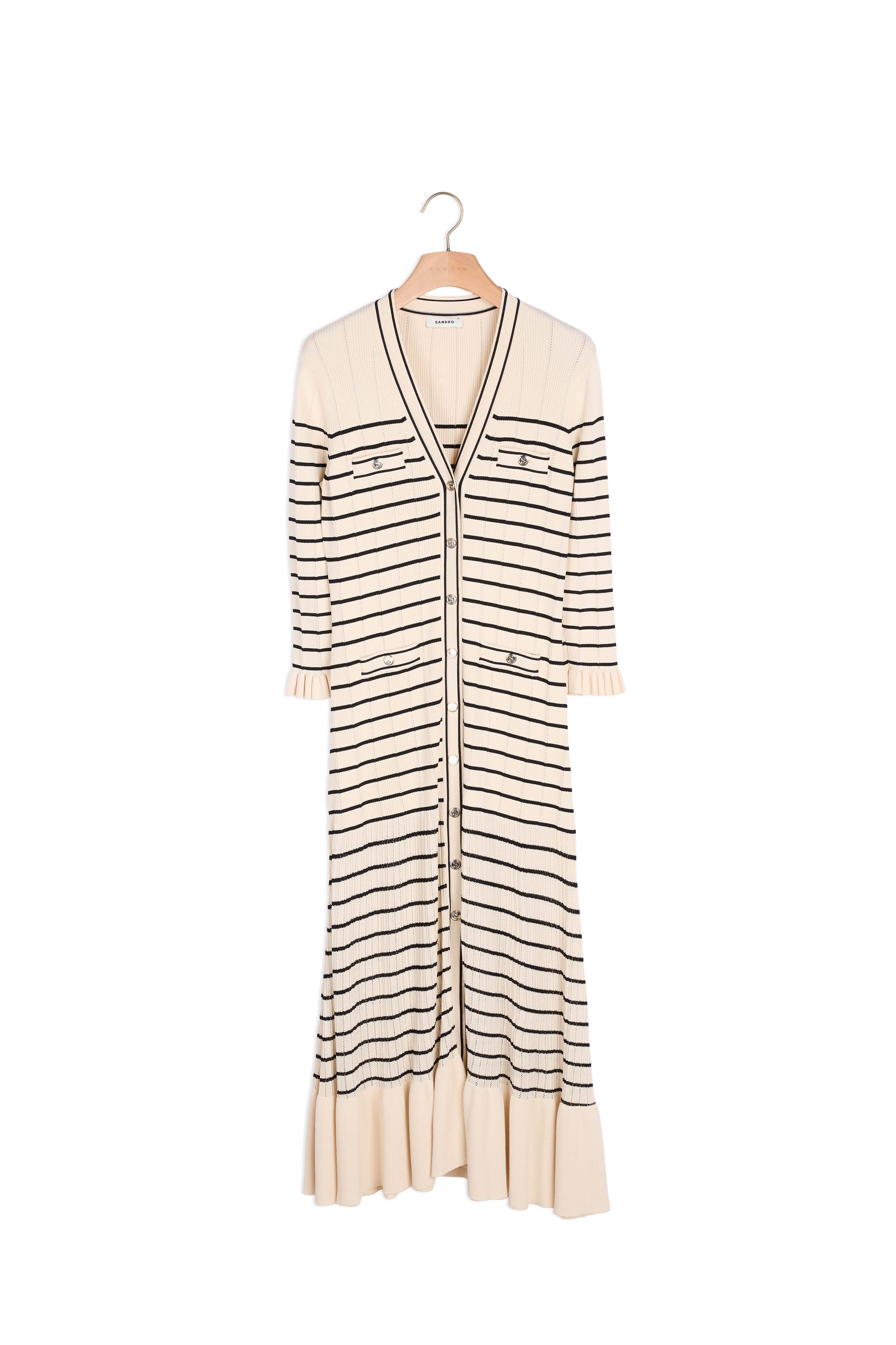 Robe longue marinière Sandro seconde main