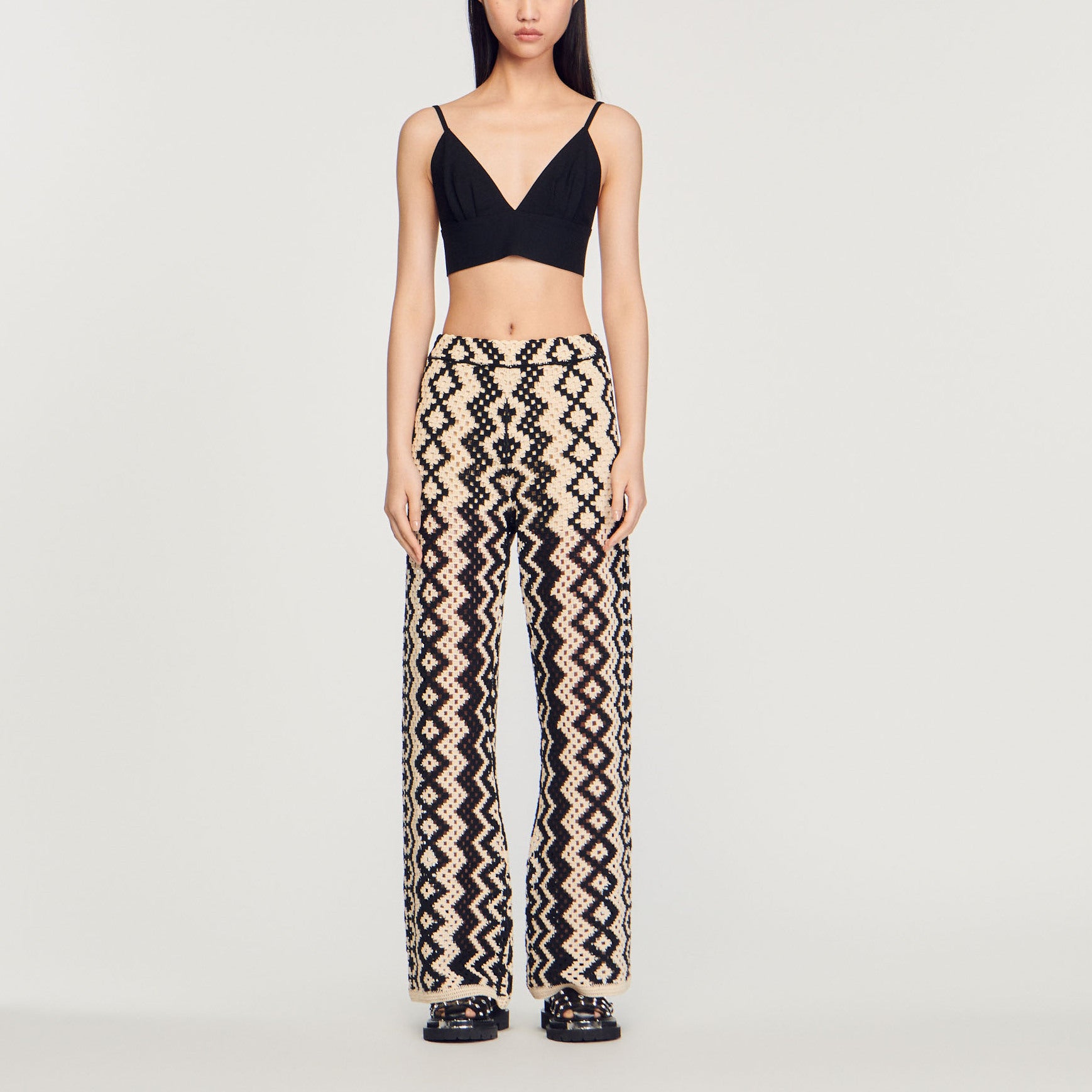 Pantalon en Maille Sandro seconde main