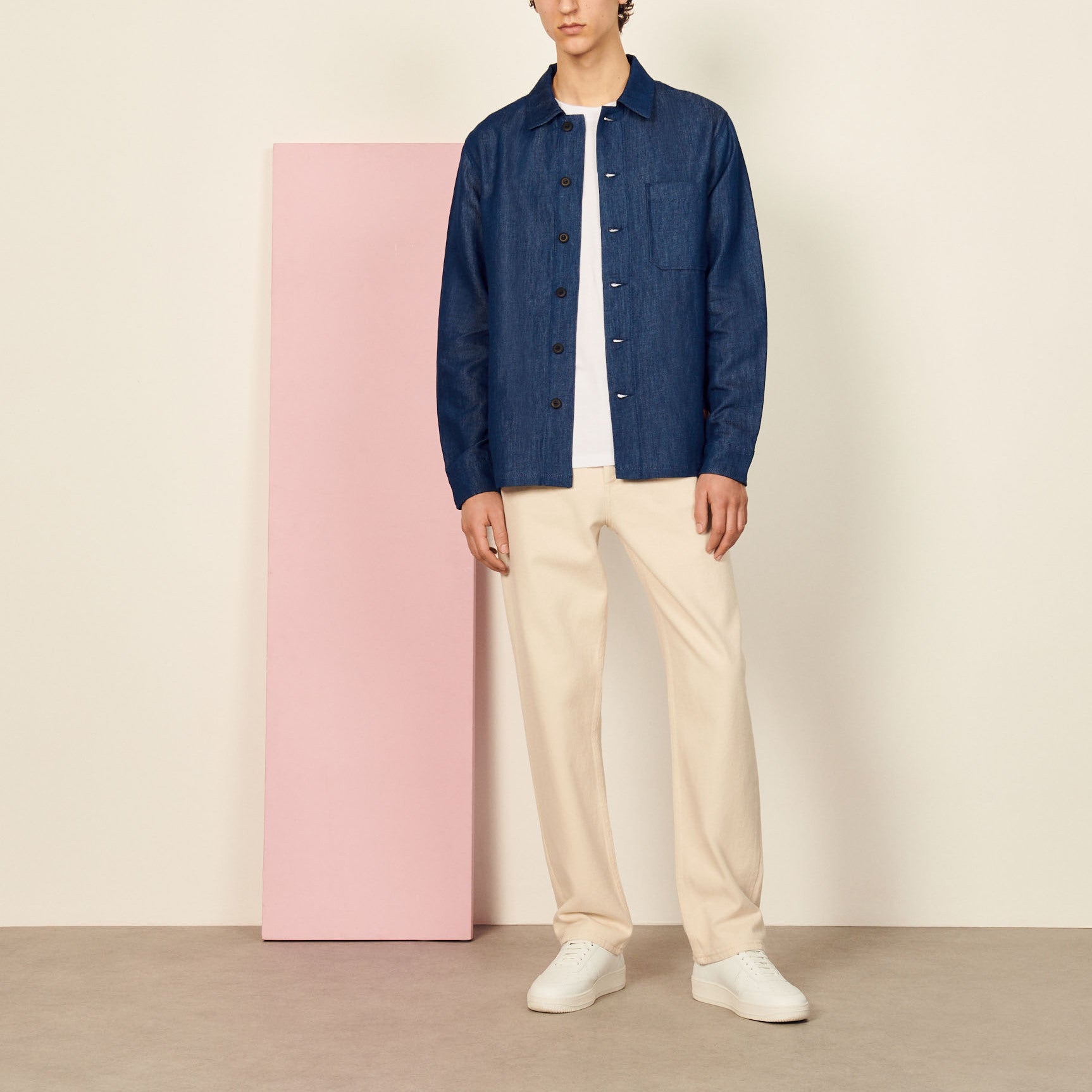 SurChemise en lin et coton biologique Sandro seconde main