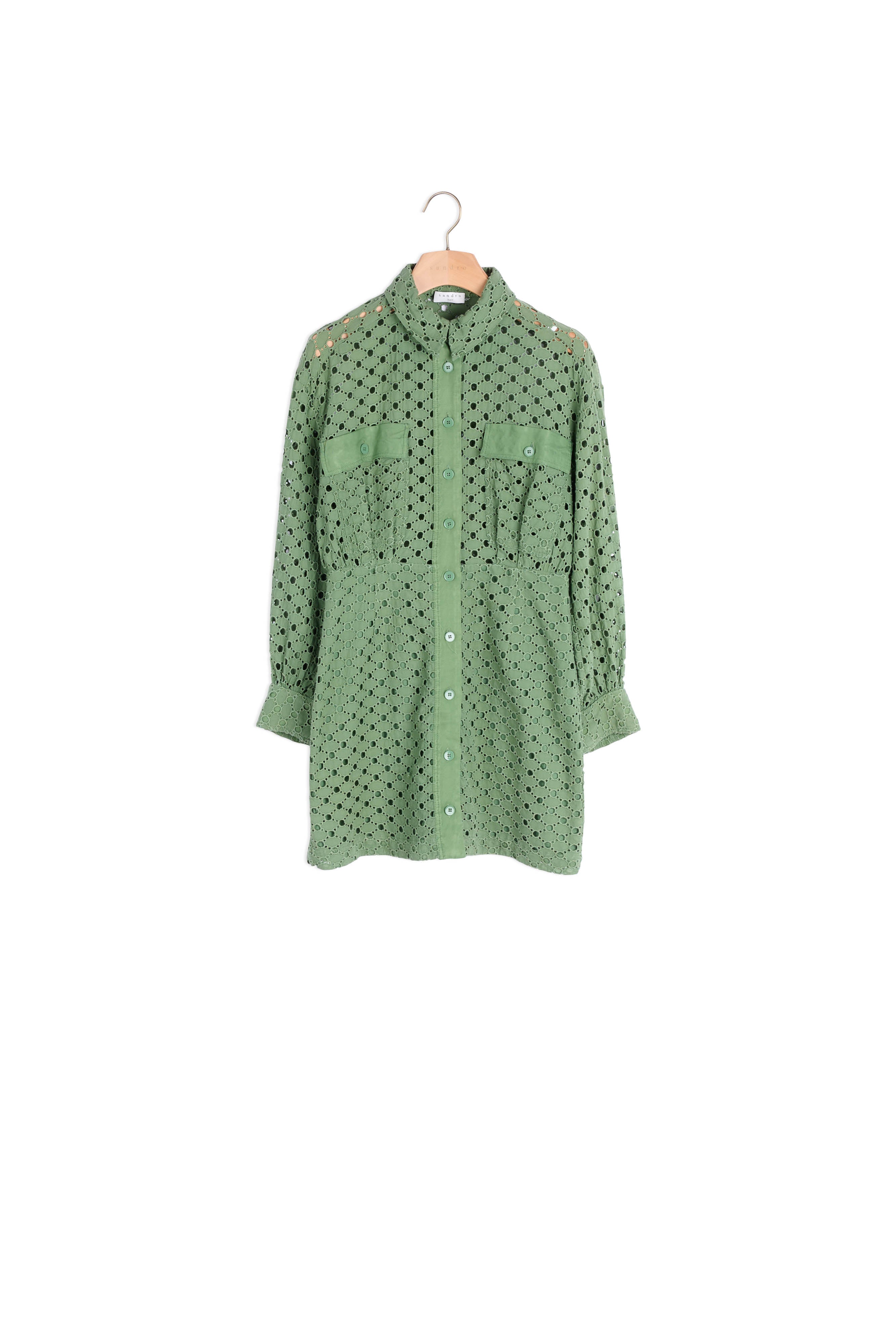 Robe Chemise en broderie anglaise Sandro seconde main