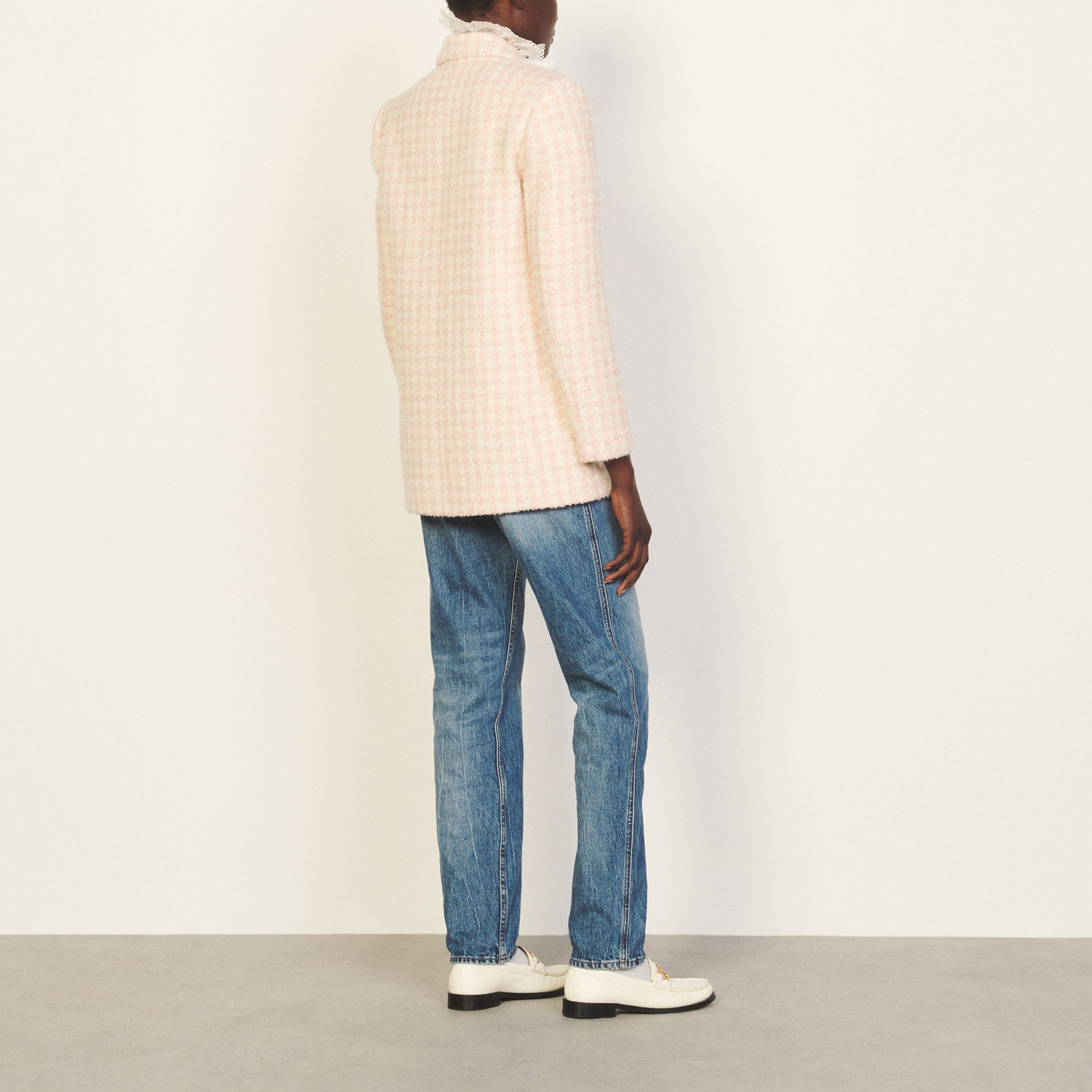 Veste imprimé blanc et rose Sandro seconde main