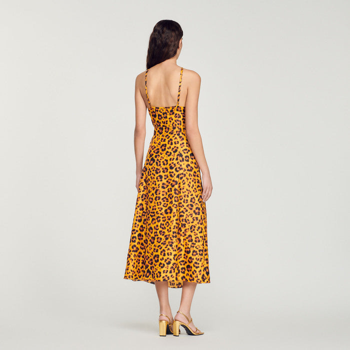 Robe longue imprimé léopard Sandro seconde main