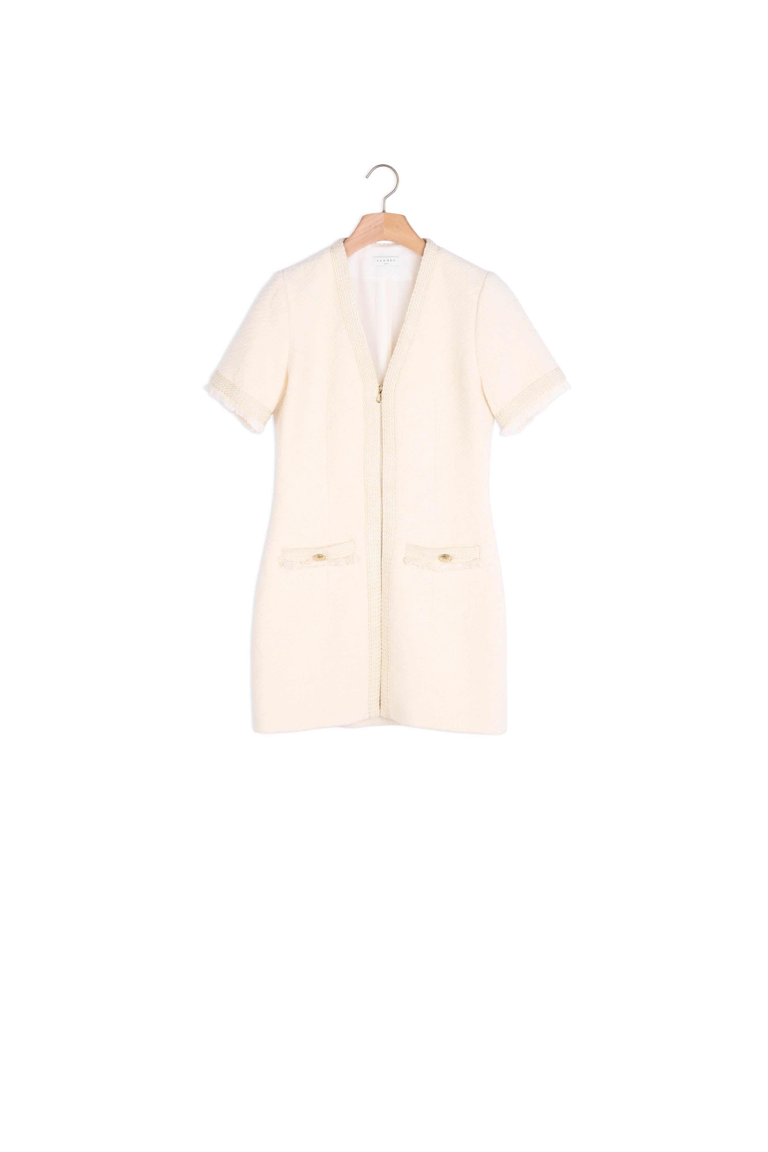 Robe en tweed jacquard double S Sandro seconde main