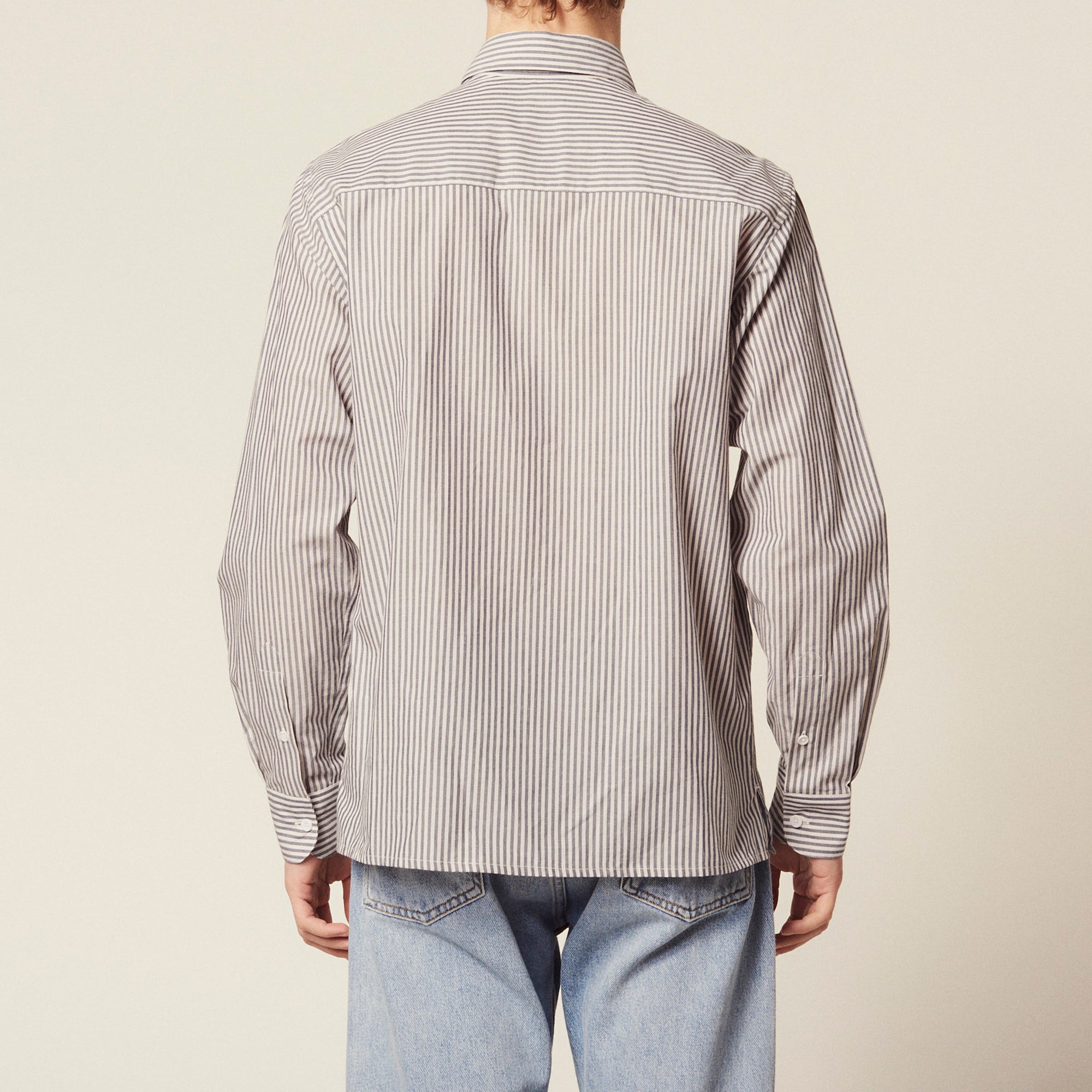 Chemise formelle en coton rayé Sandro seconde main