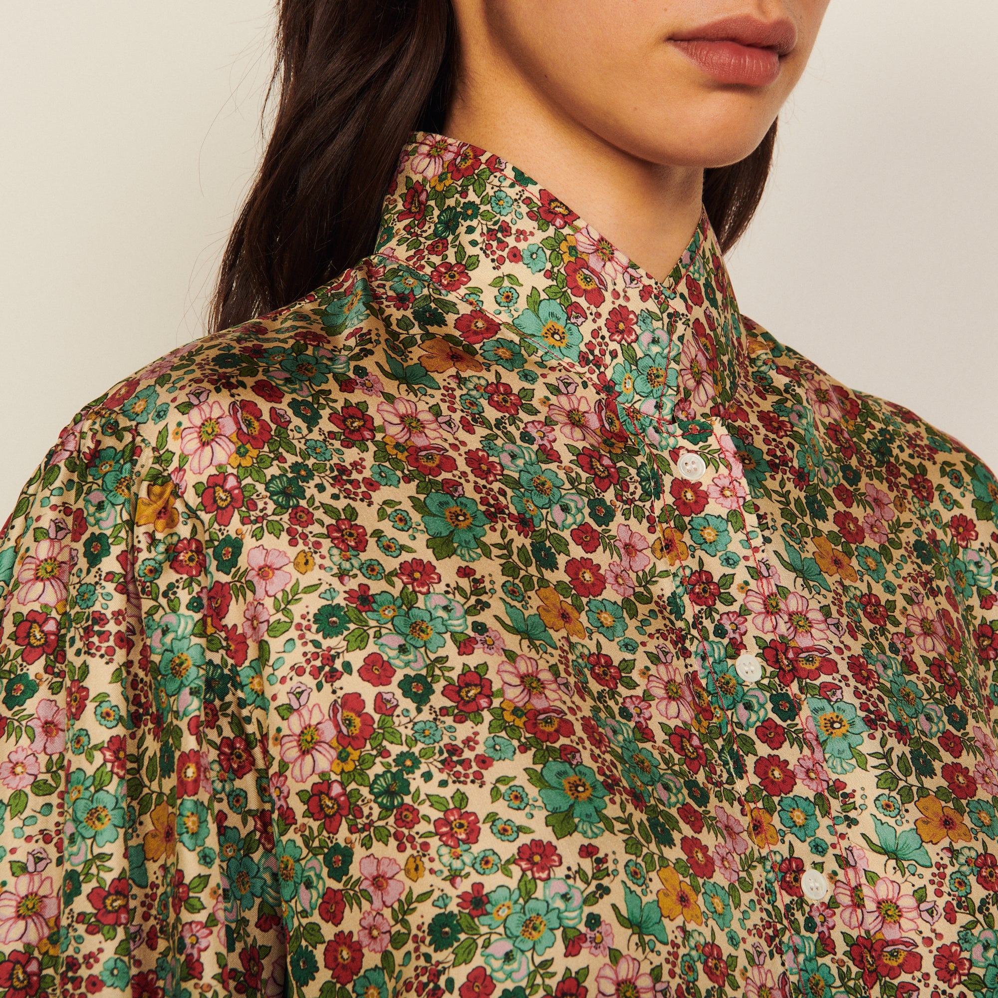 Chemise fluide imprimée en soie Sandro seconde main