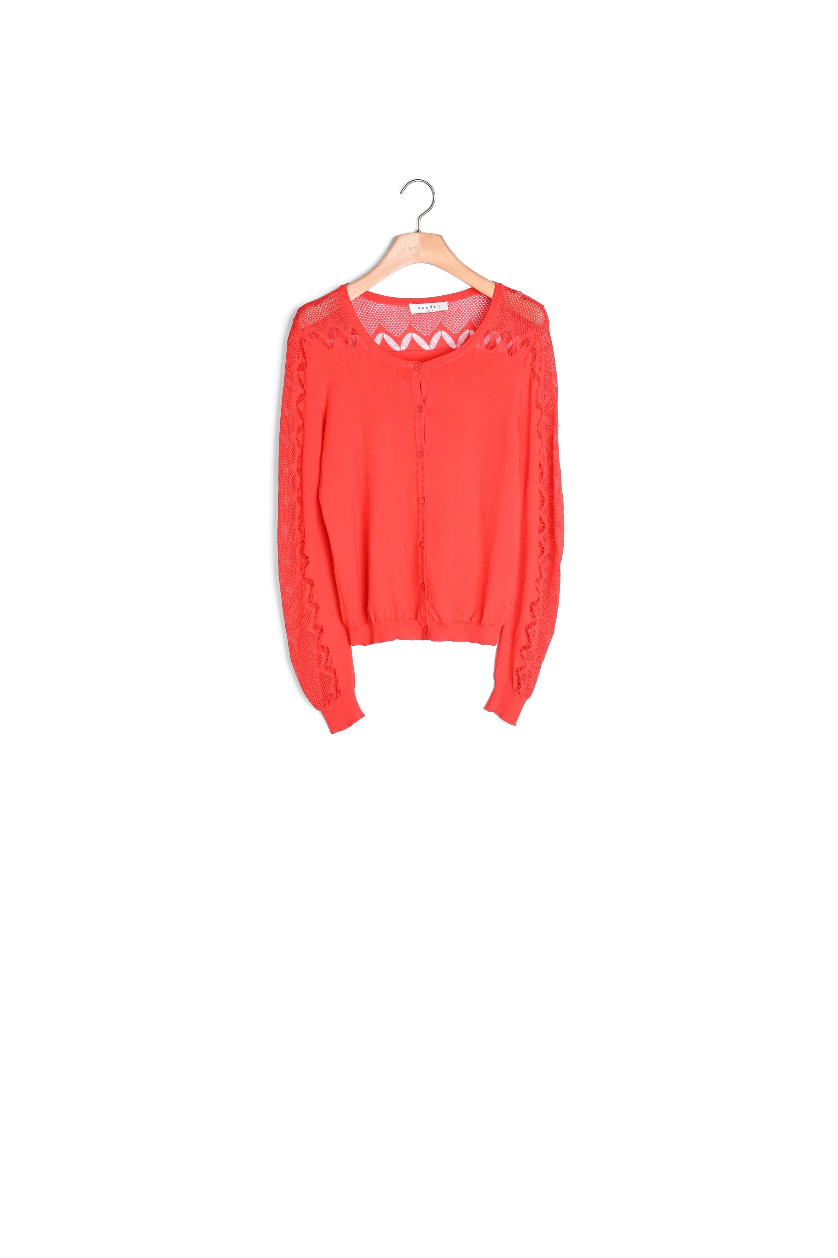 Cardigan Rouge Sandro seconde main