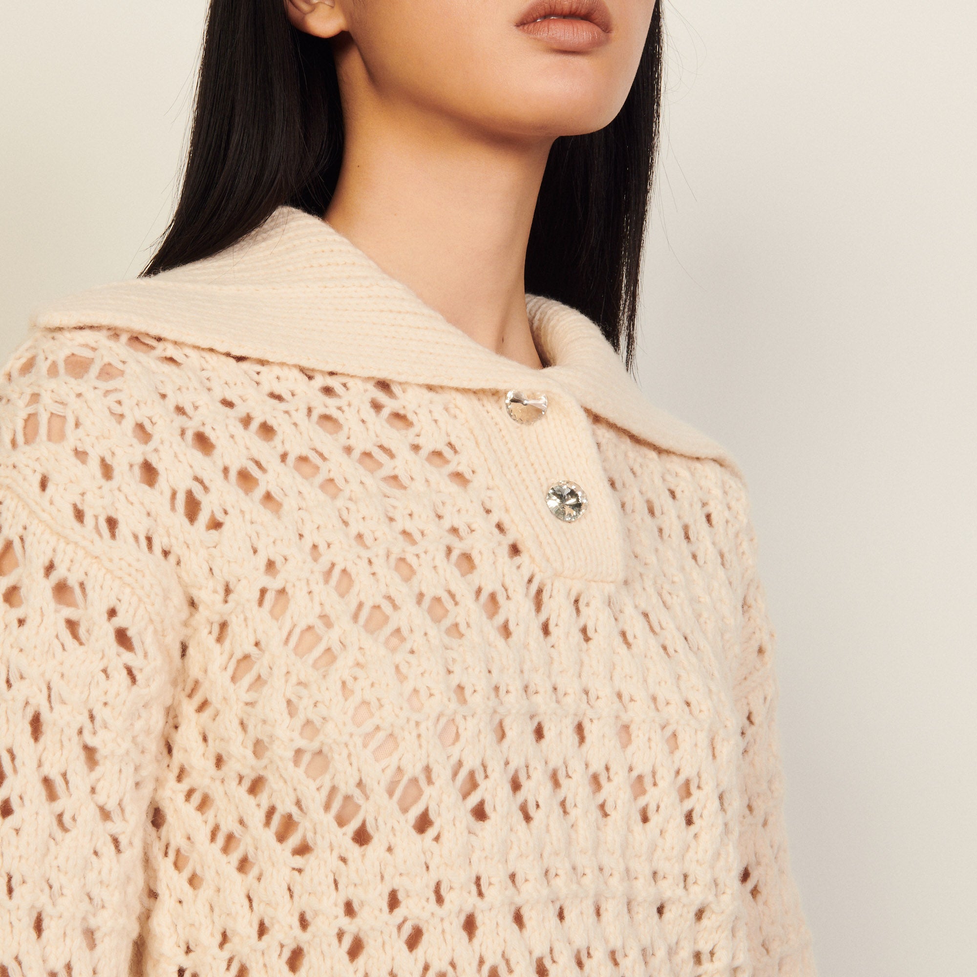 Pull Ecru Sandro seconde main