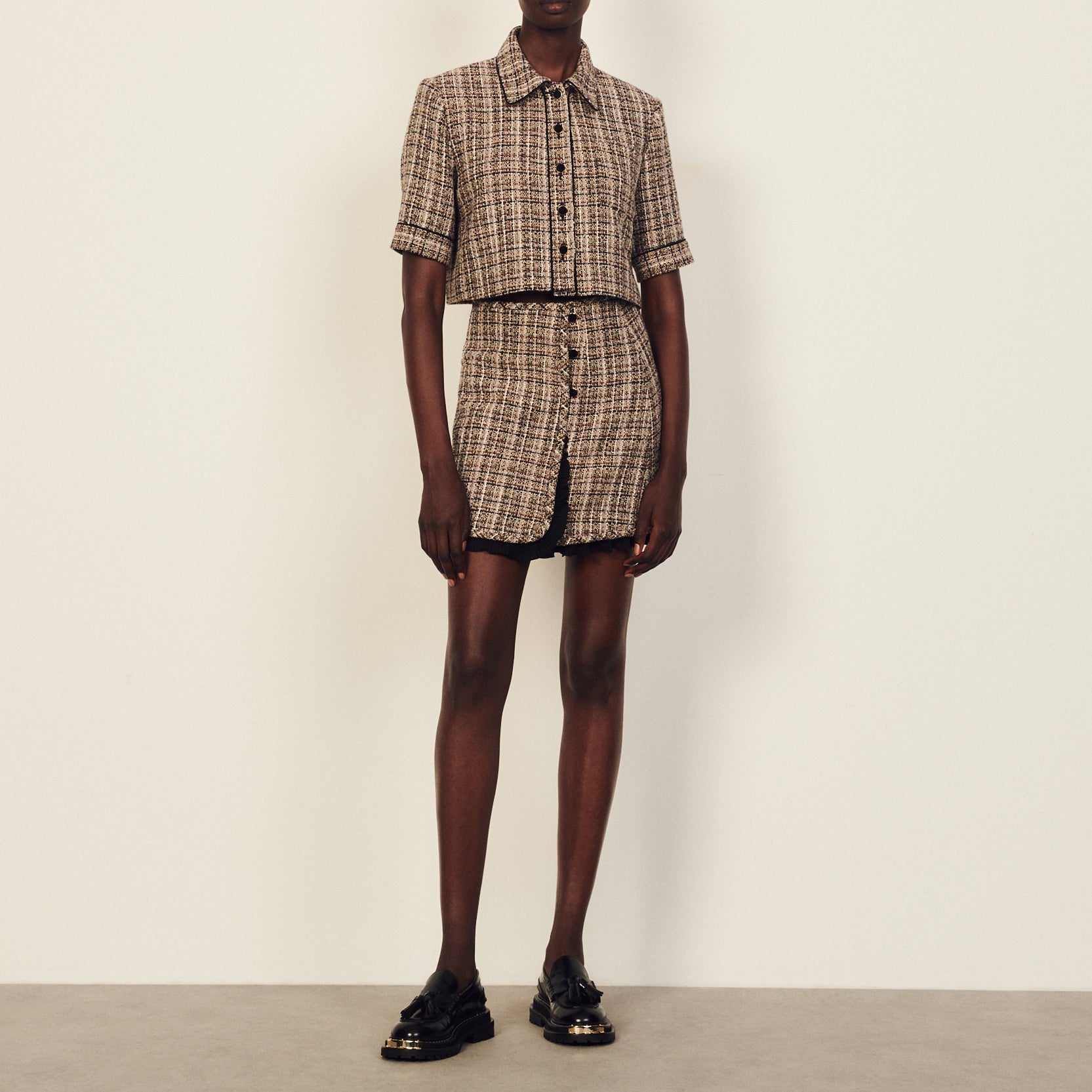 Veste courte en tweed Sandro seconde main