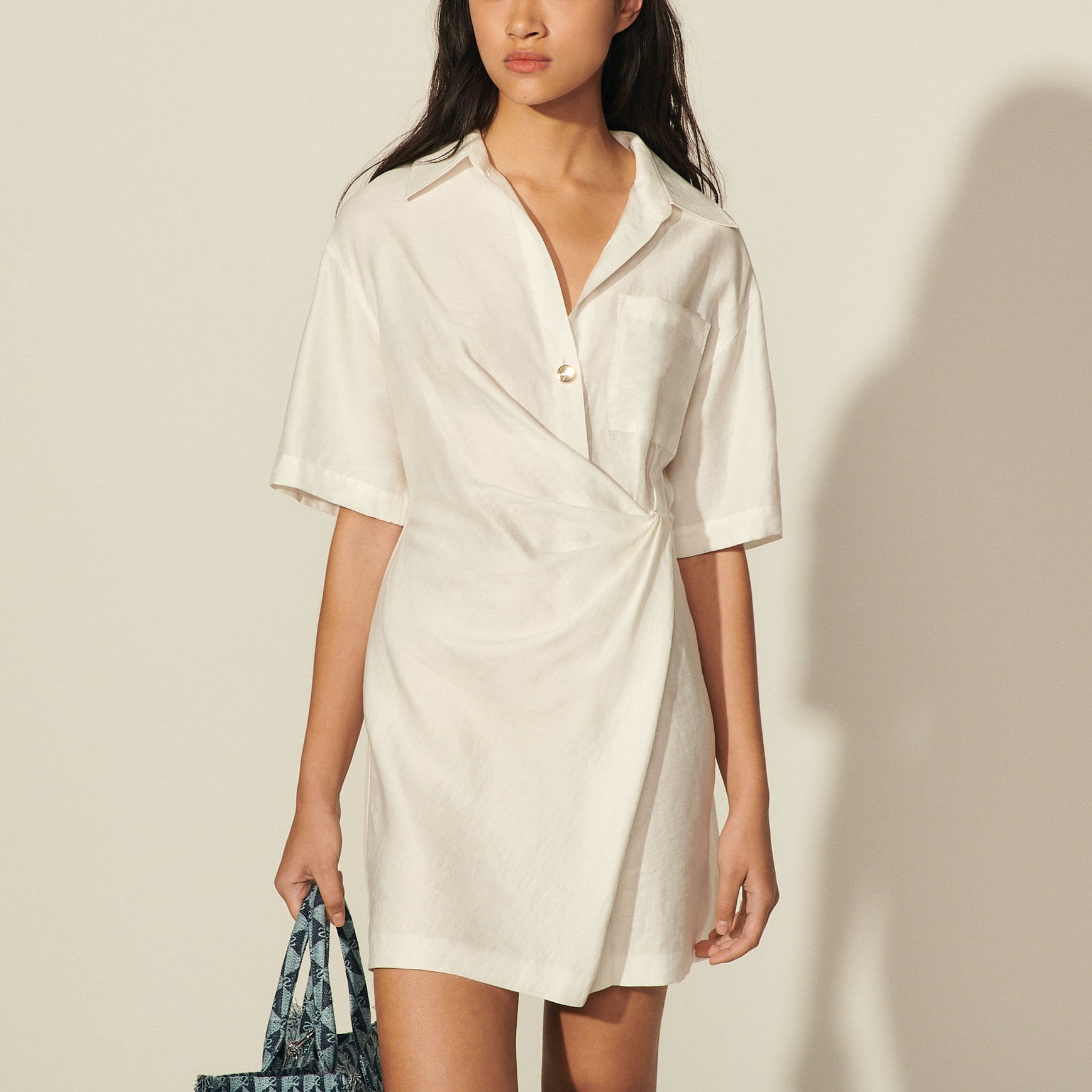 Robe courte drapée Sandro seconde main