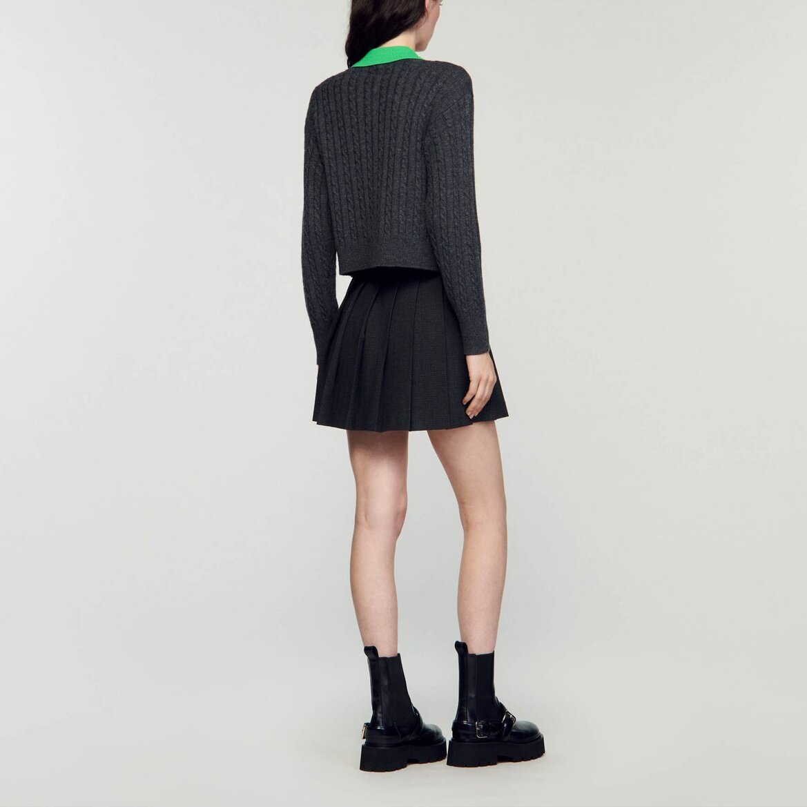 Pull court en Maille torsadée Sandro seconde main