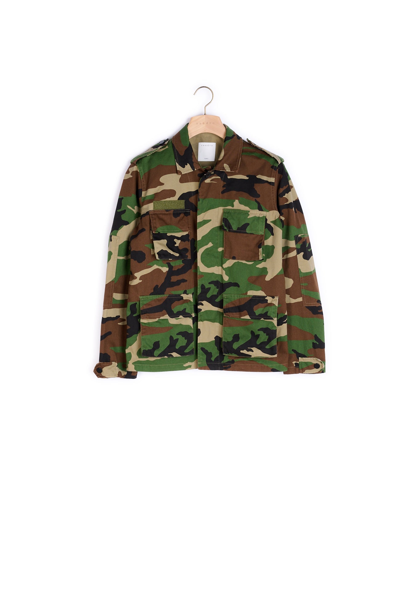 Veste imprimé camouflage Sandro seconde main