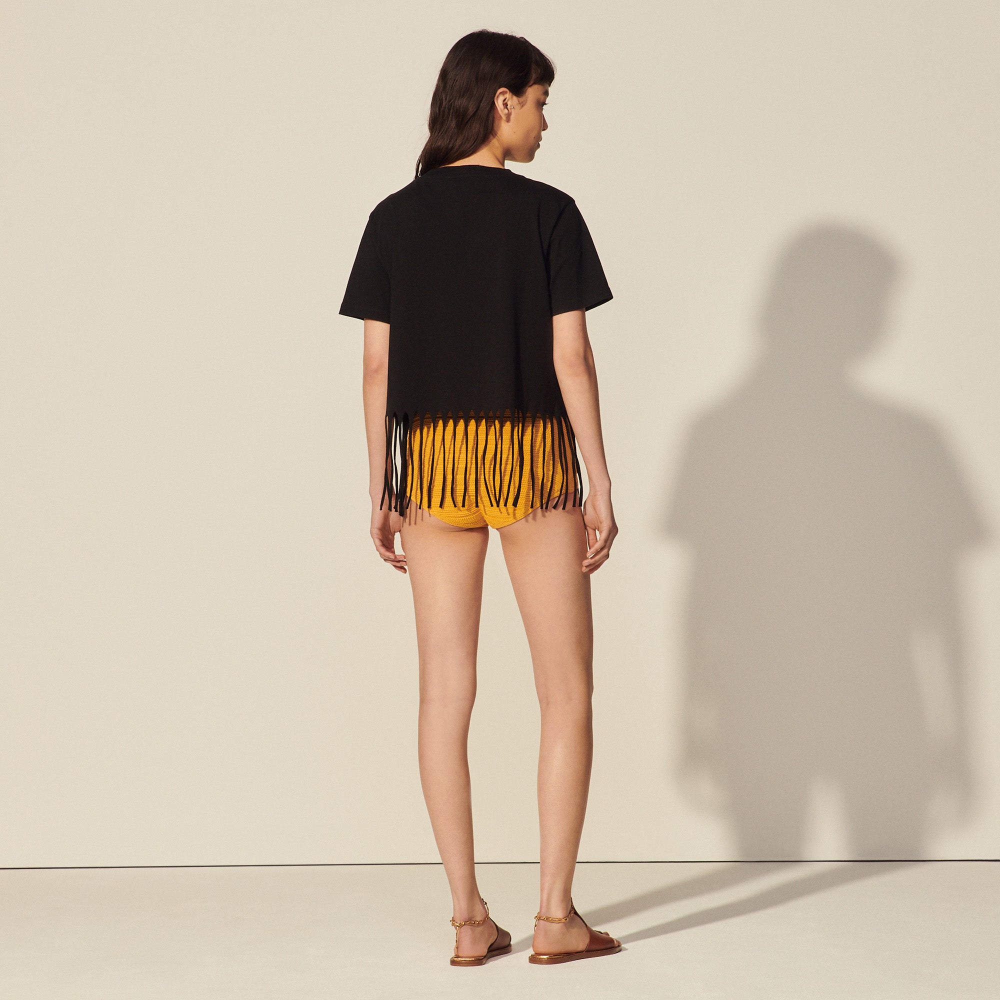 T-shirt à franges Sandro seconde main