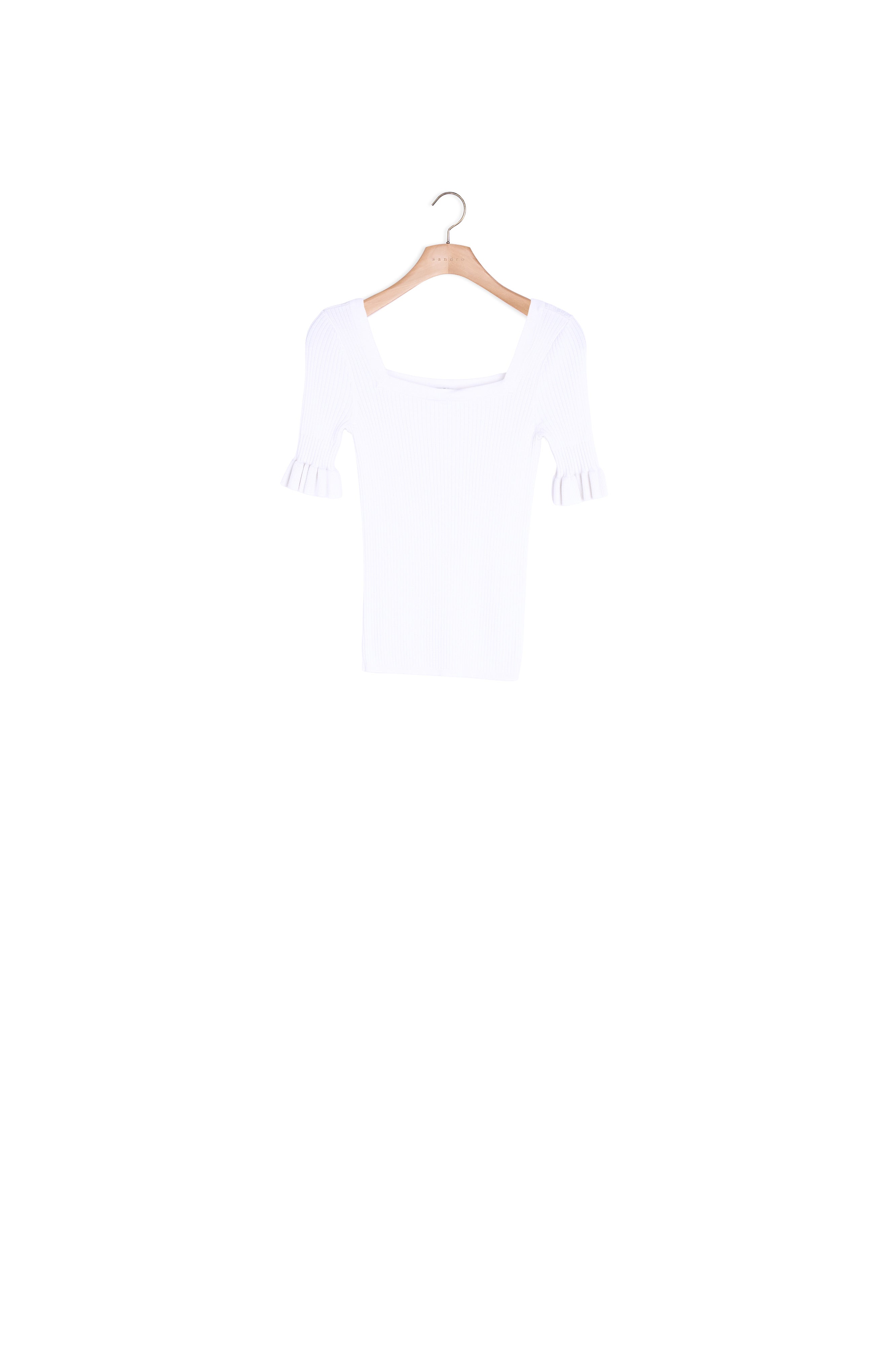 Pull à côtes à manches courtes Sandro seconde main